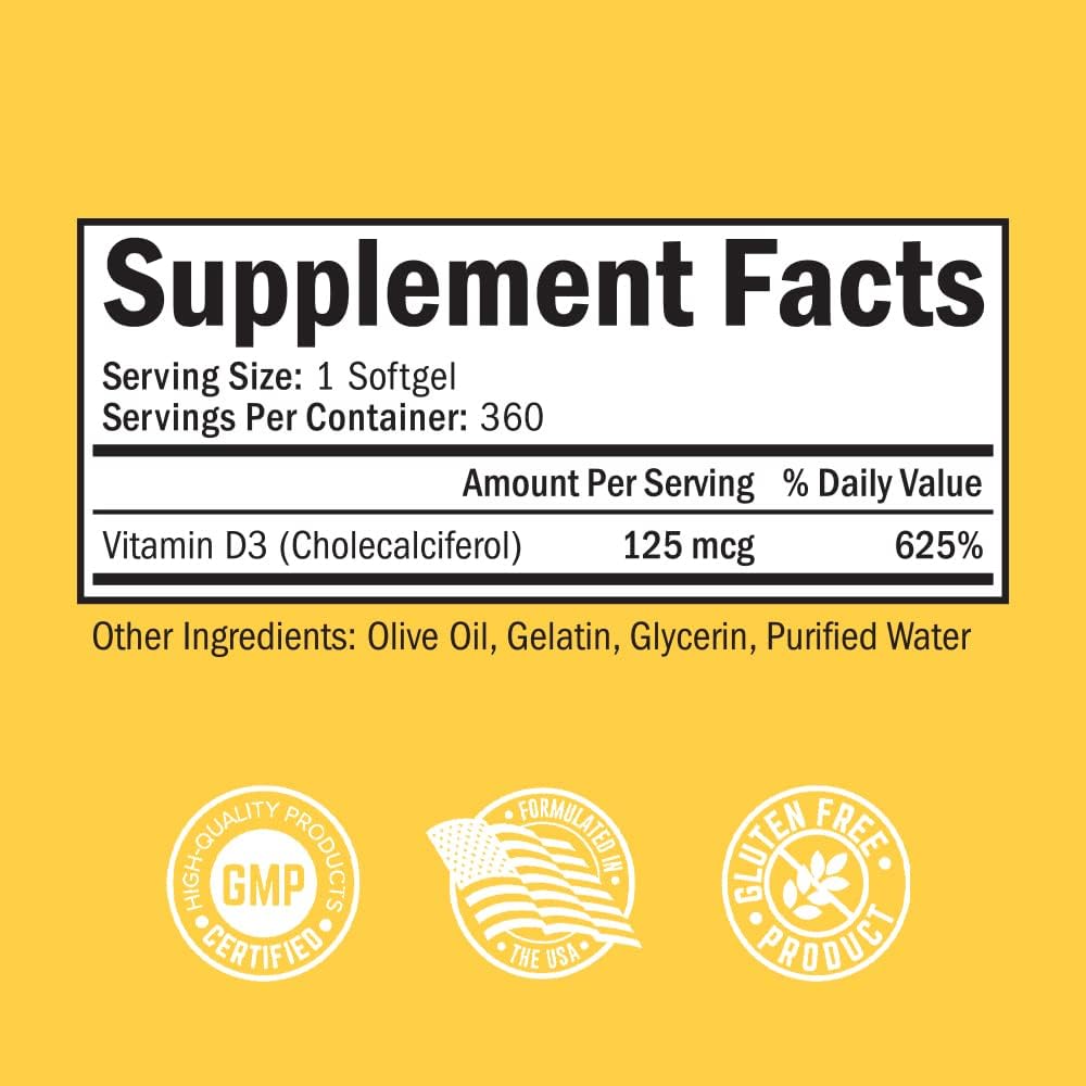 Vitamin D3 5000IU Softgels
