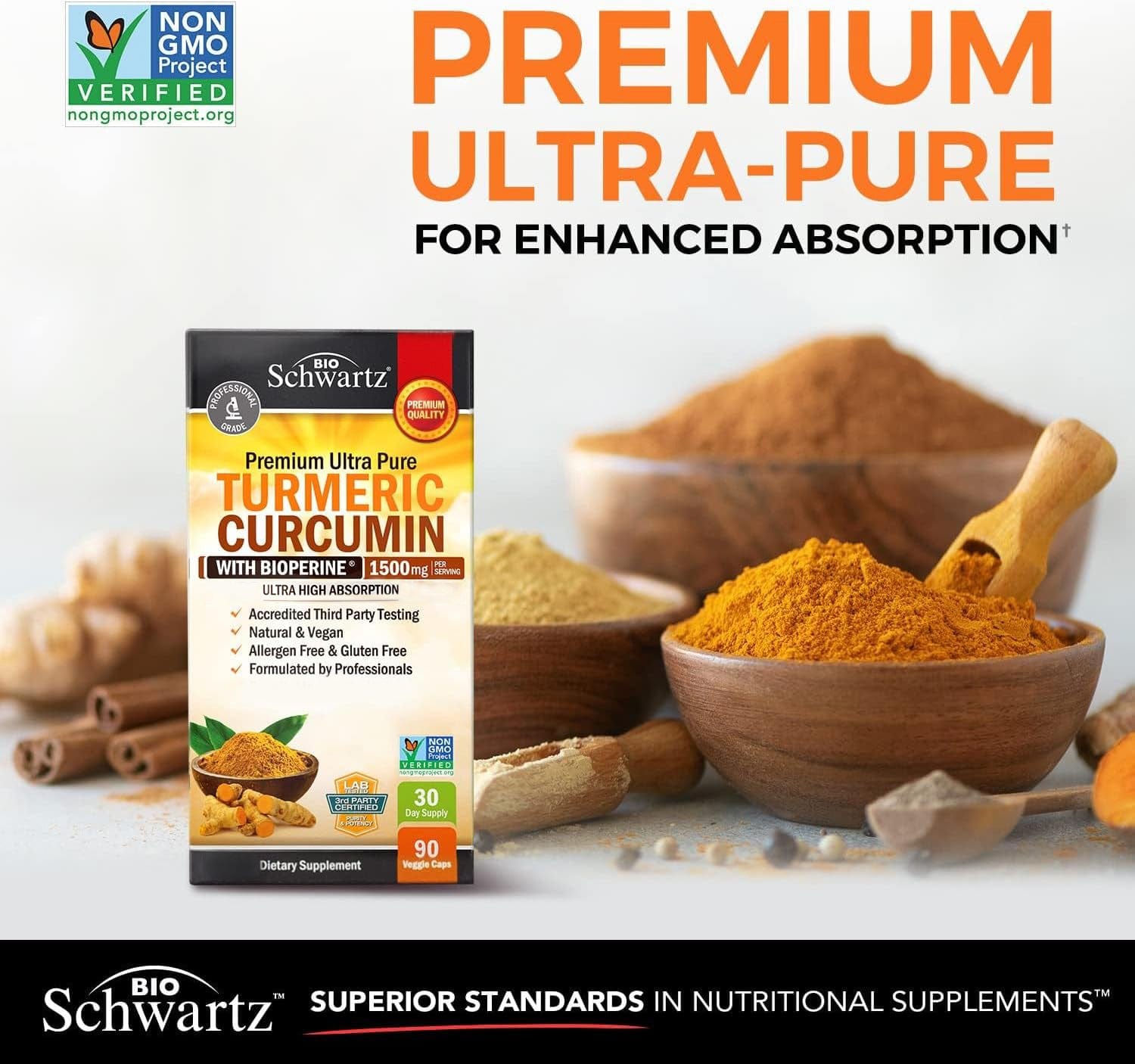 Turmeric Curcumin 1500mg Capsules