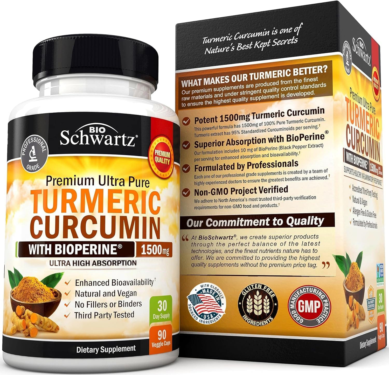Turmeric Curcumin 1500mg Capsules