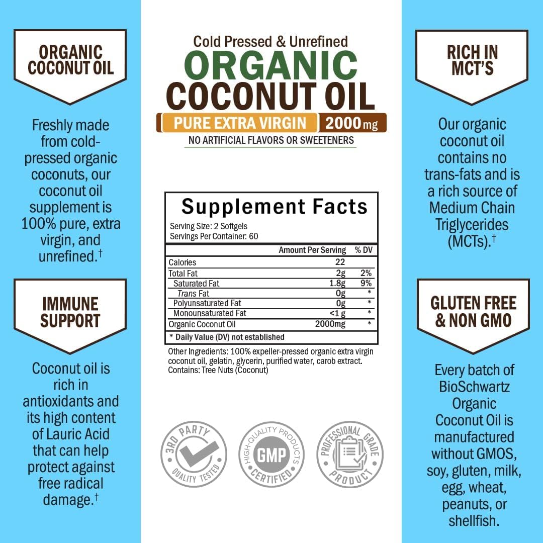 Organic Coconut Oil Capsules