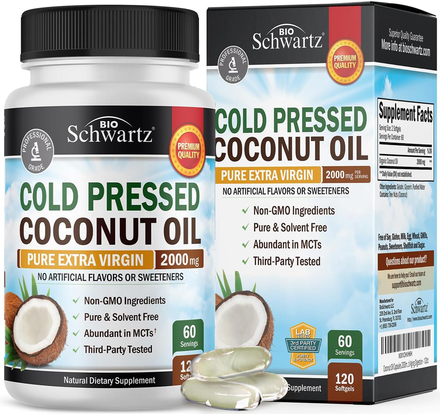 Organic Coconut Oil Capsules