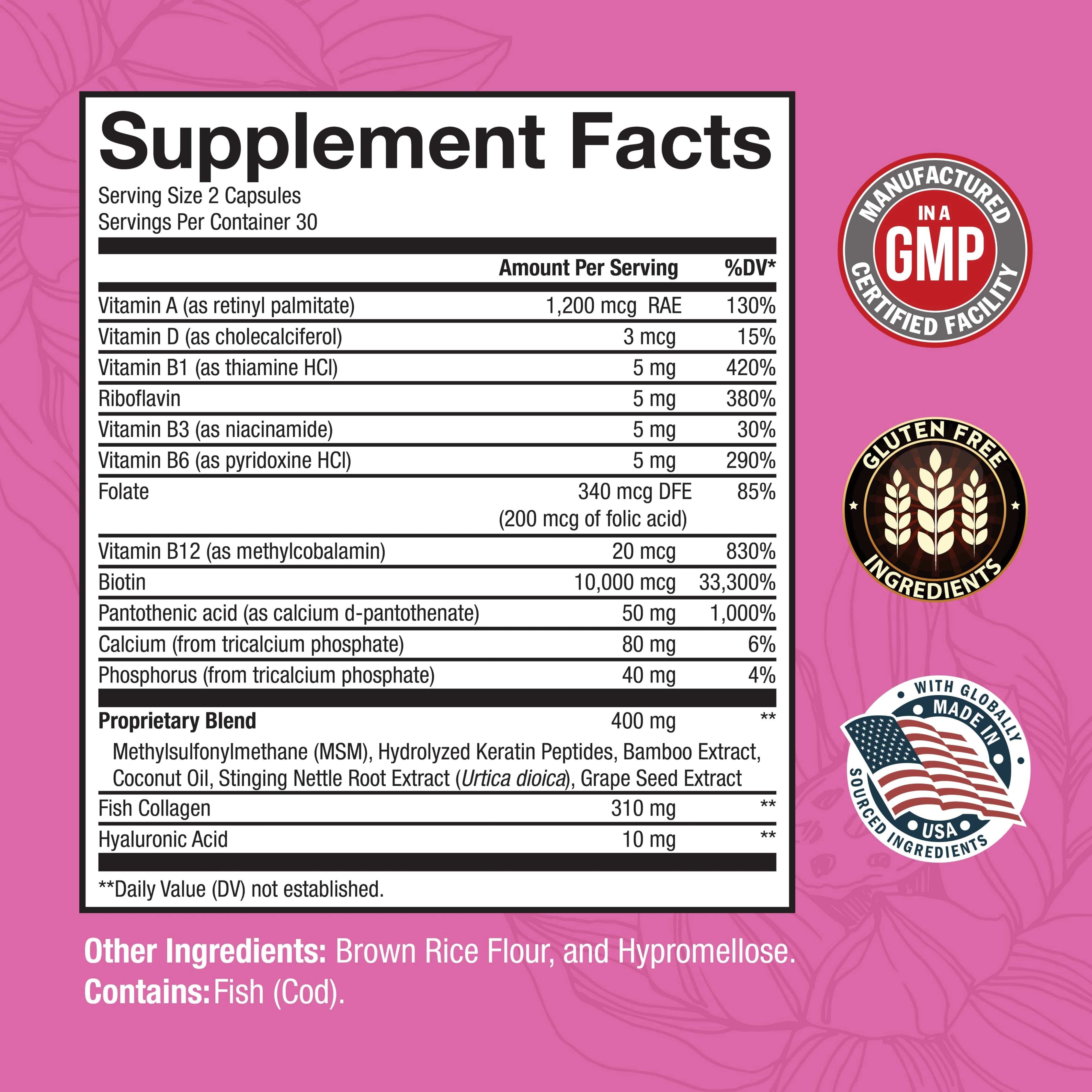 Biotin Collagen Keratin, 60ct