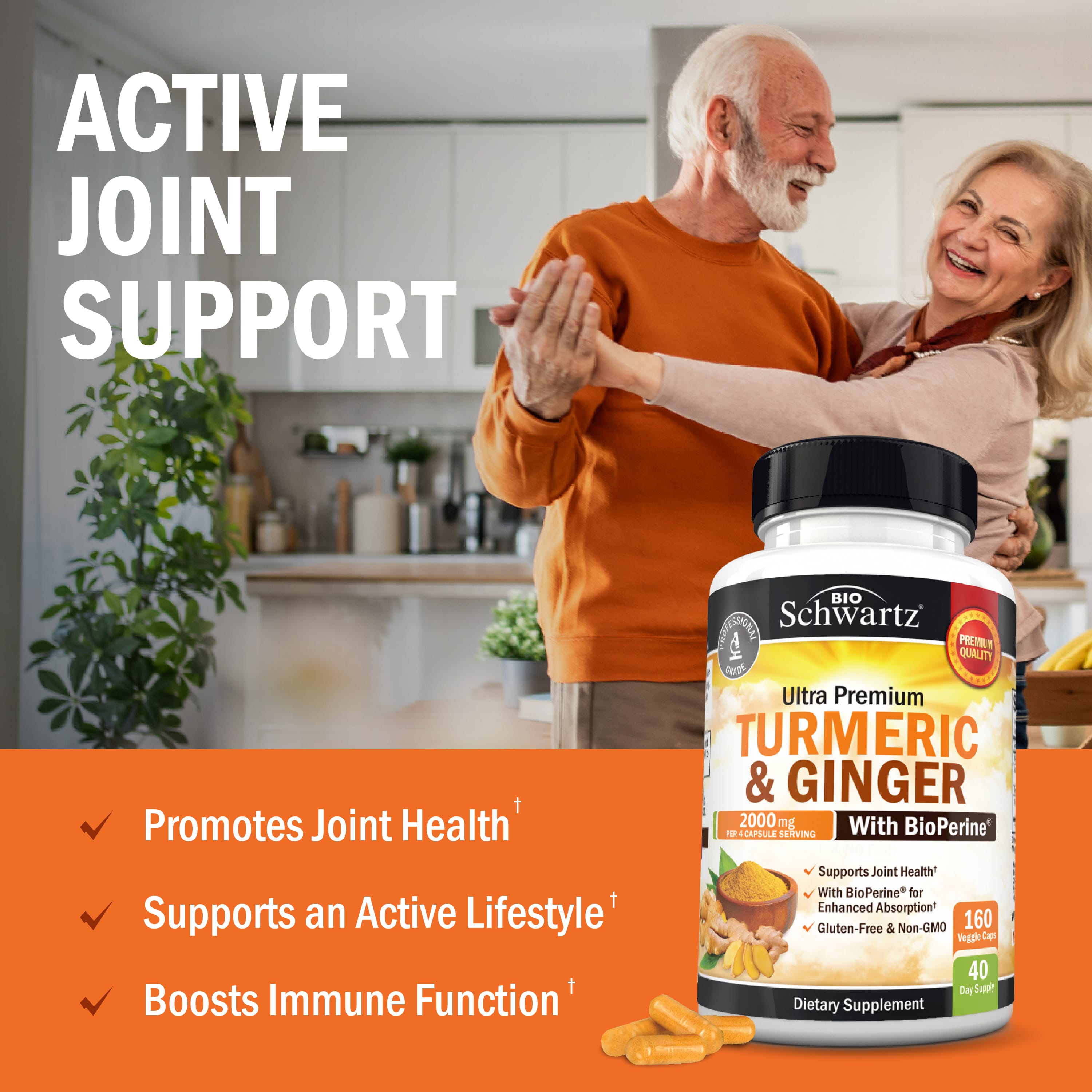 Turmeric & Ginger Capsules, 160ct