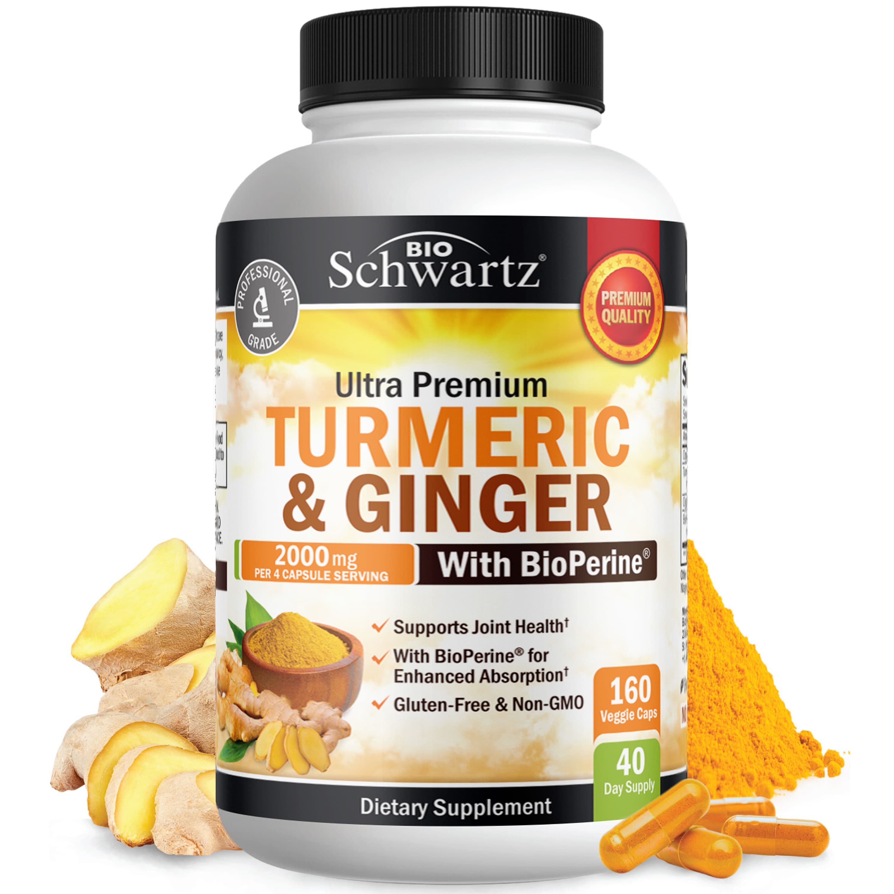 Turmeric & Ginger Capsules, 160ct