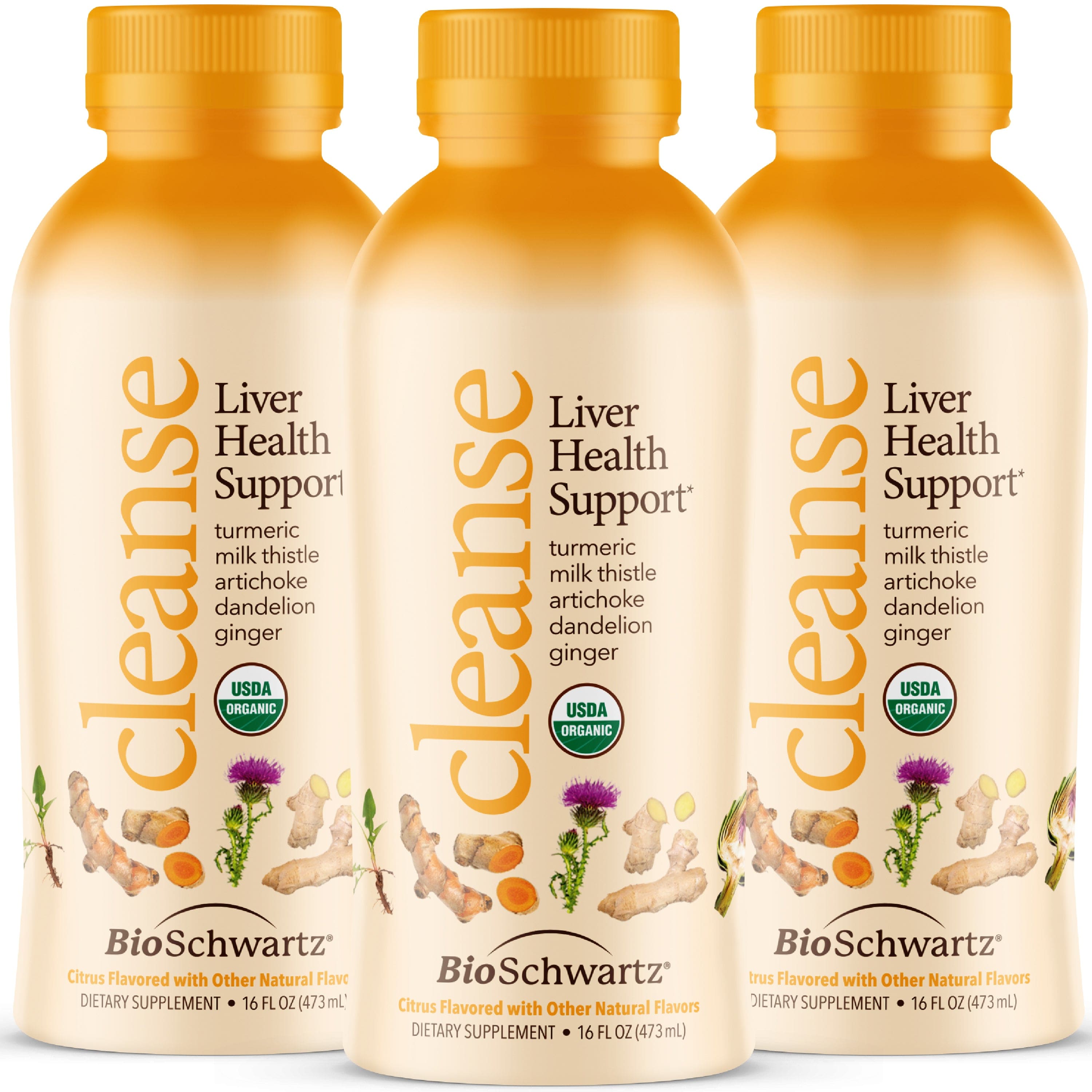 Cleanse Liver Health Support, 16 oz Bottle (3-Pack)