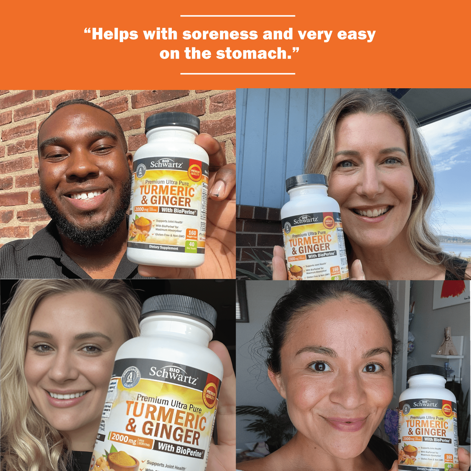 Turmeric and Ginger Supplement - 2,000mg 95% Curcuminoids