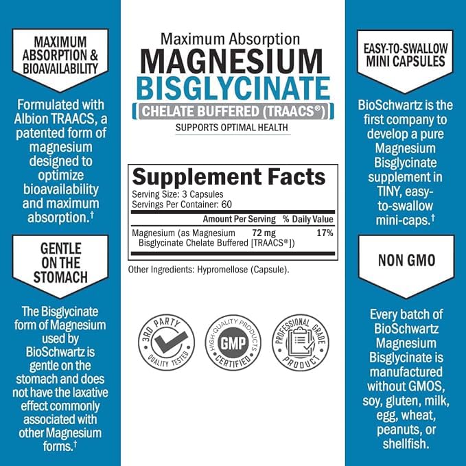 Magnesium Bisglycinate Capsules, 180ct