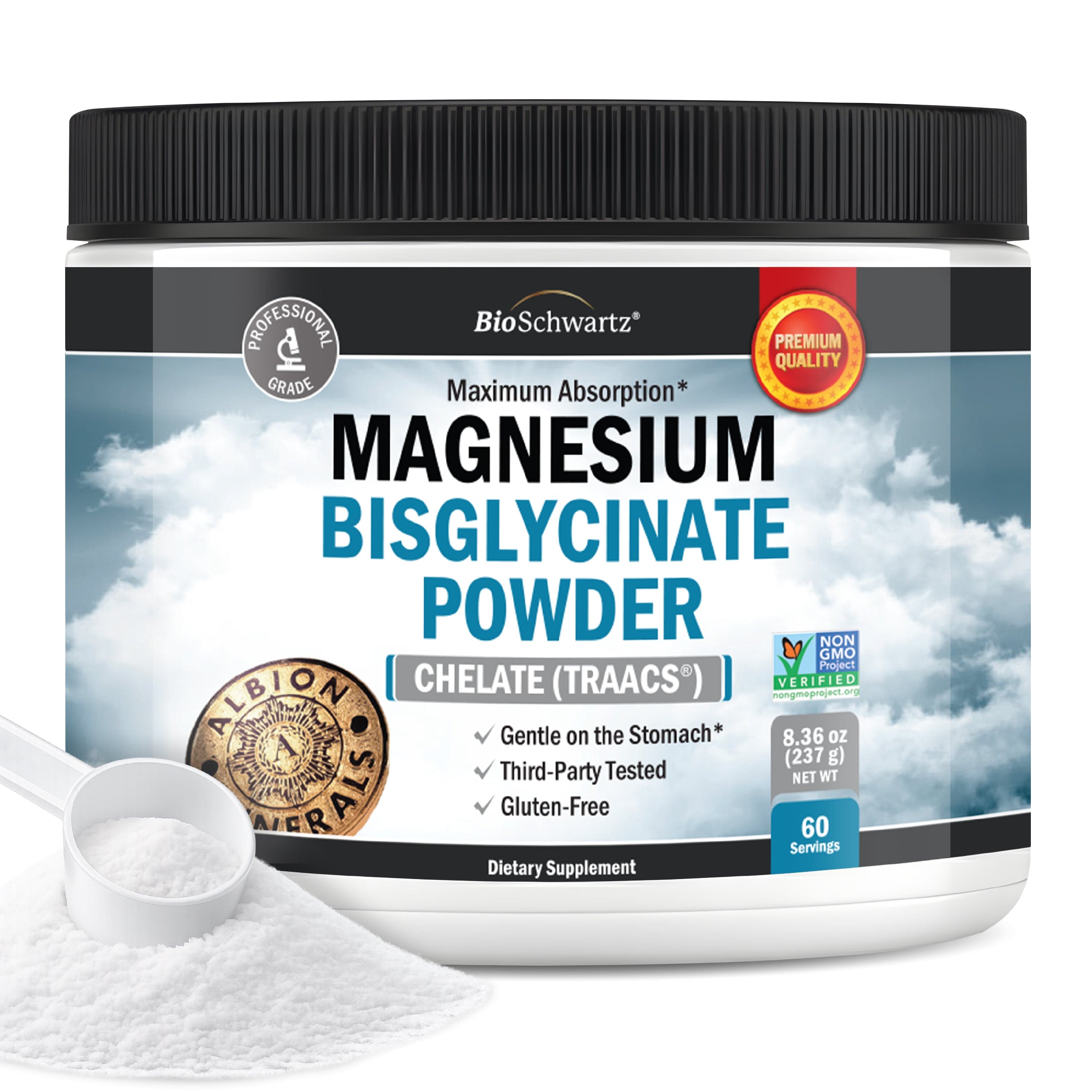 Magnesium Bisglycinate Powder, 6.5oz