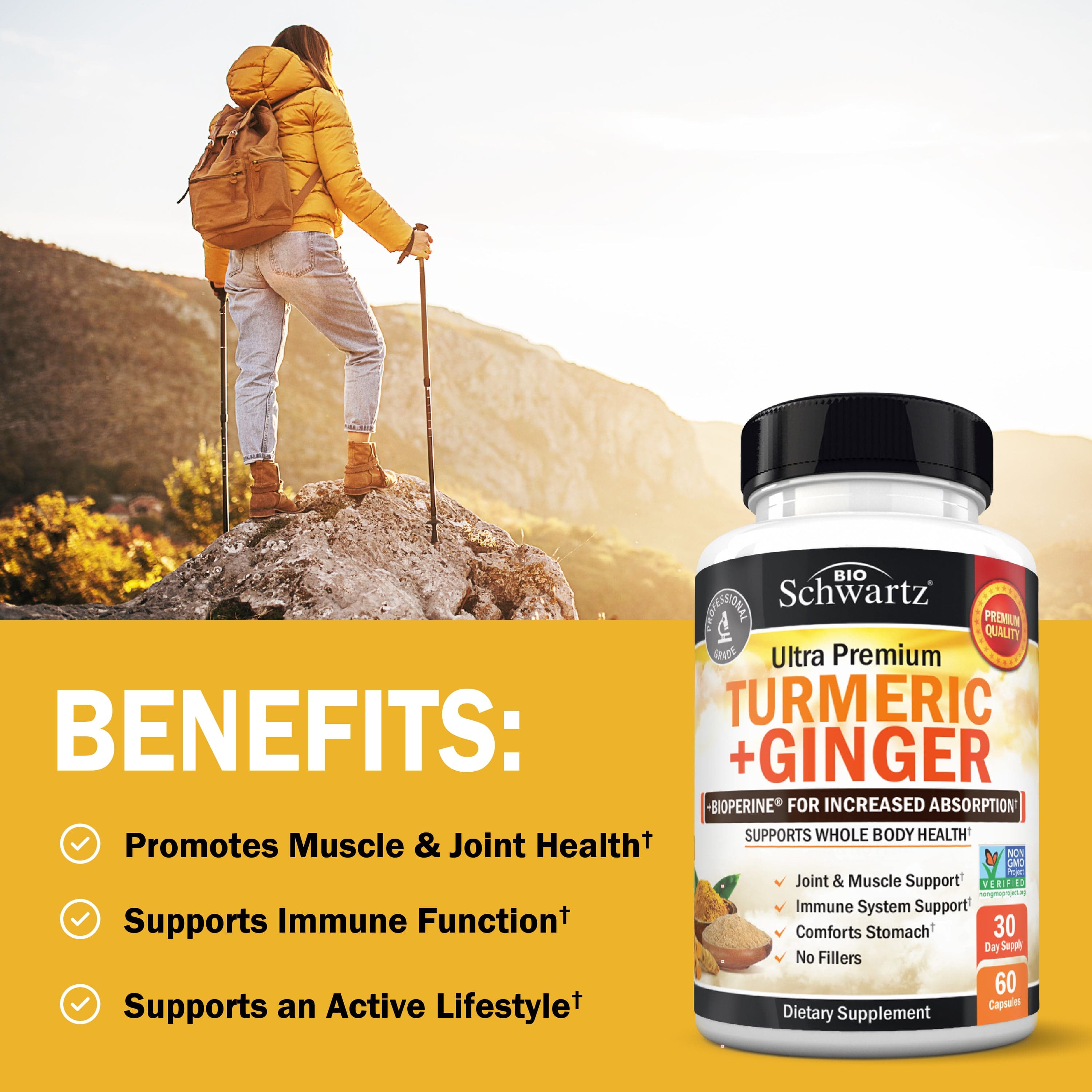 Turmeric + Ginger Capsules, 60ct