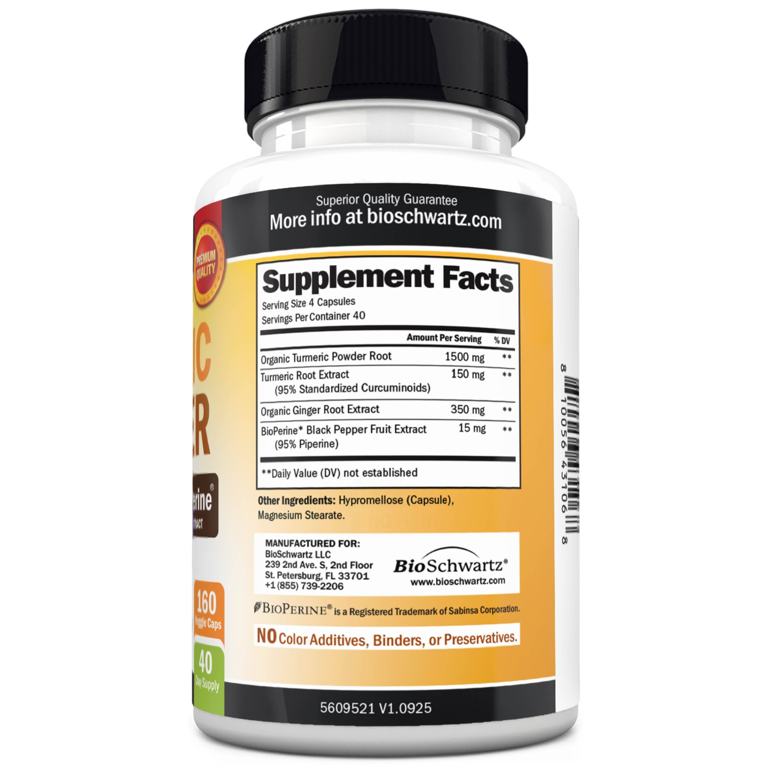 Turmeric & Ginger Capsules, 160ct