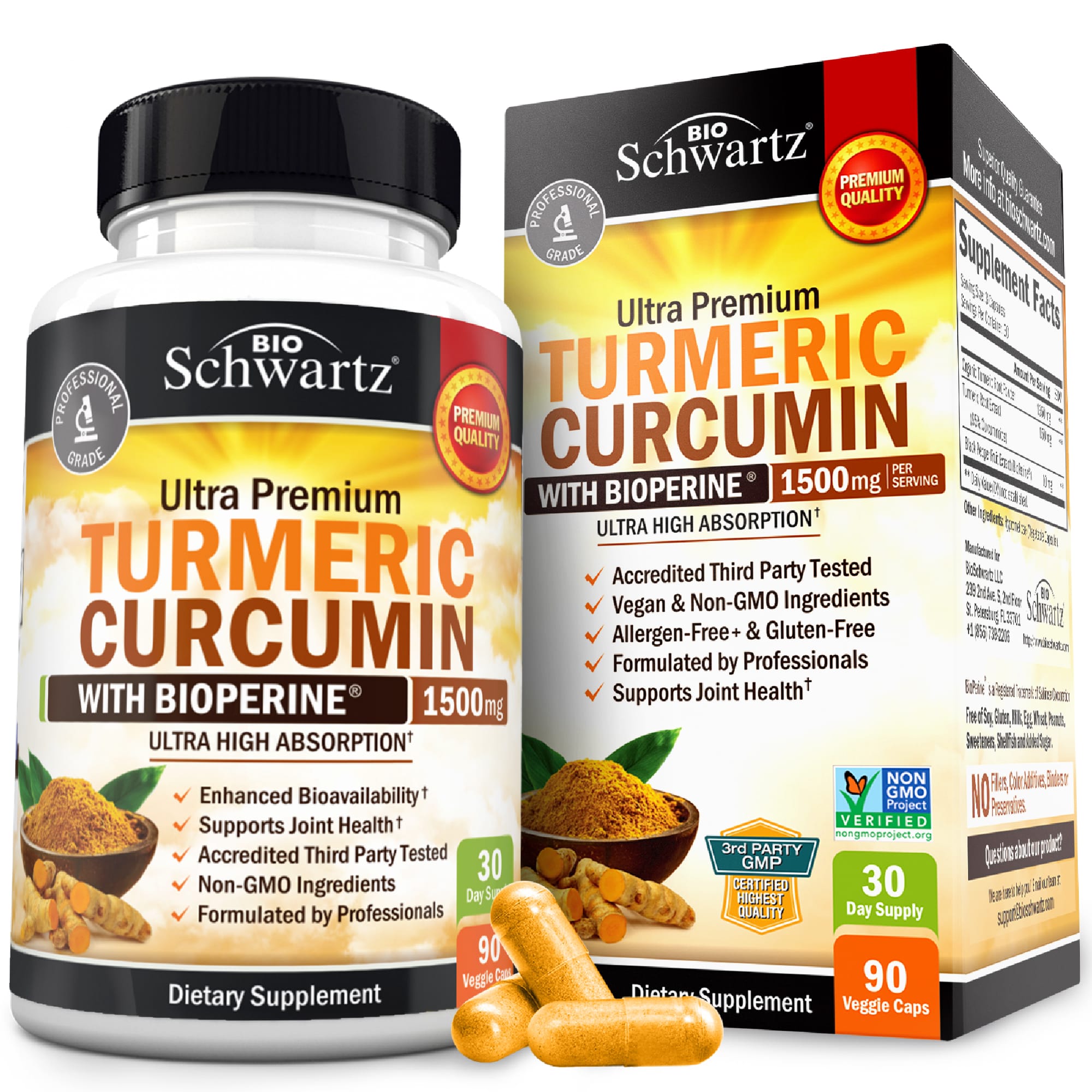 Turmeric Curcumin 1500mg Capsules