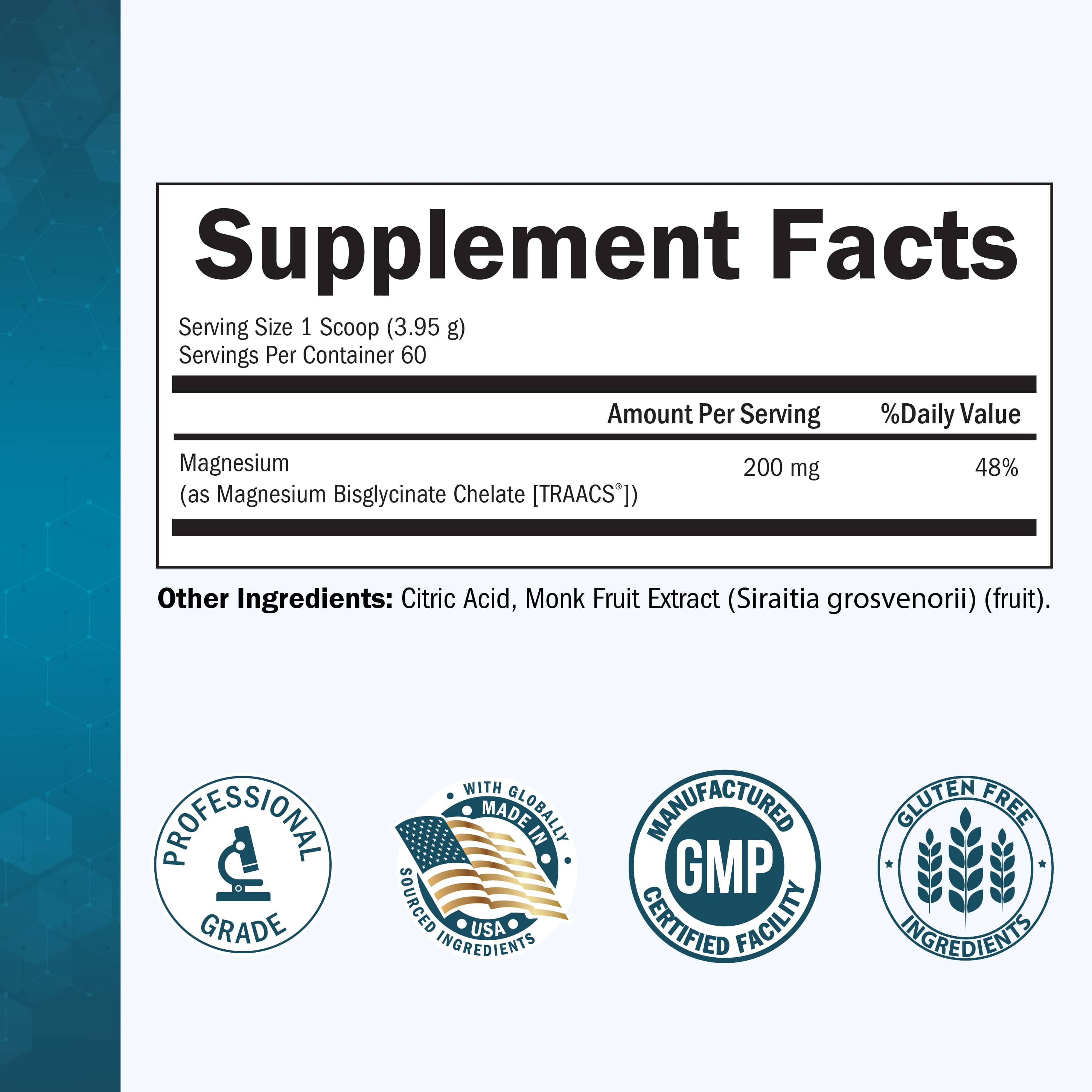 Magnesium Bisglycinate Powder, 6.5oz