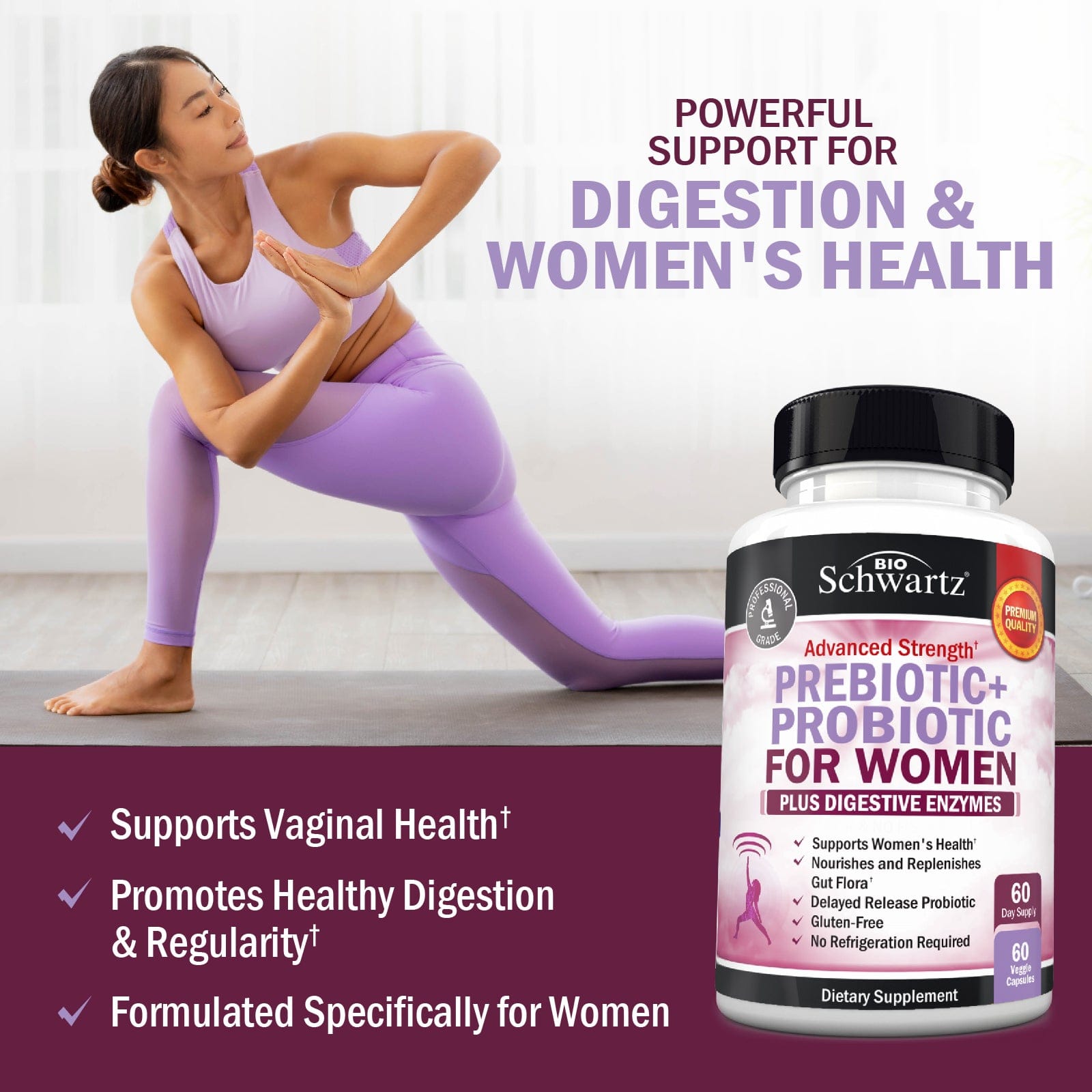 Women's Prebiotic + Probiotic Capsules, 60ct