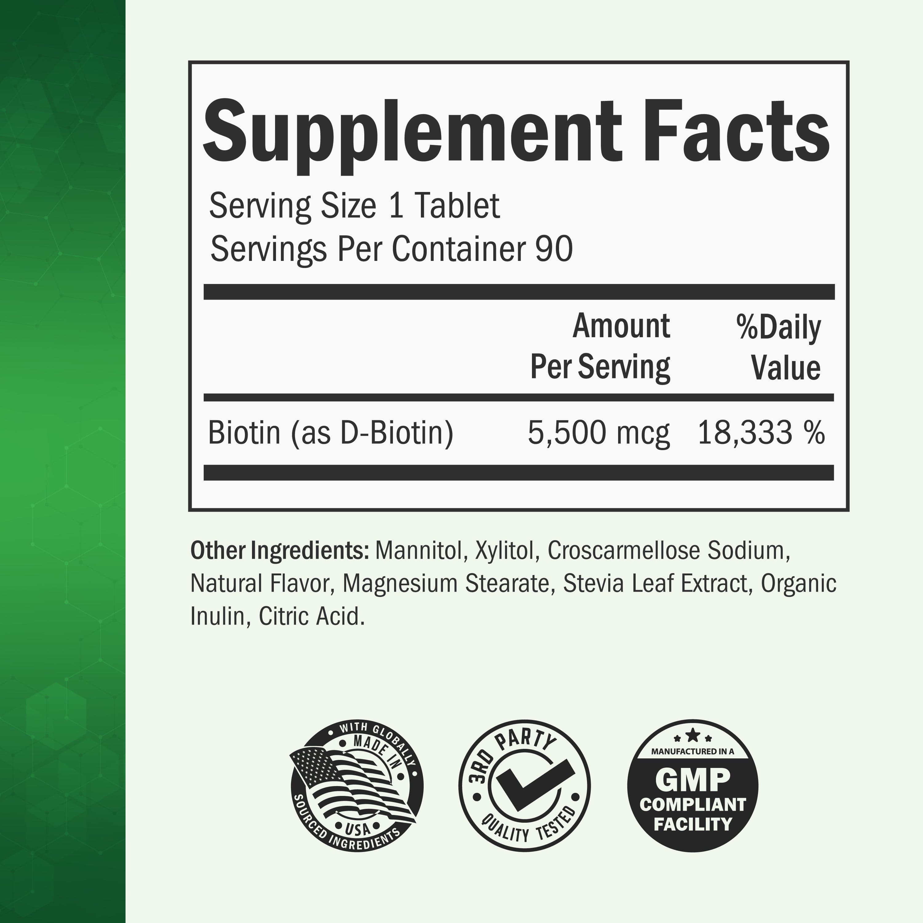 Bariatric Biotin 90 Day Meltable Tablets, 90ct