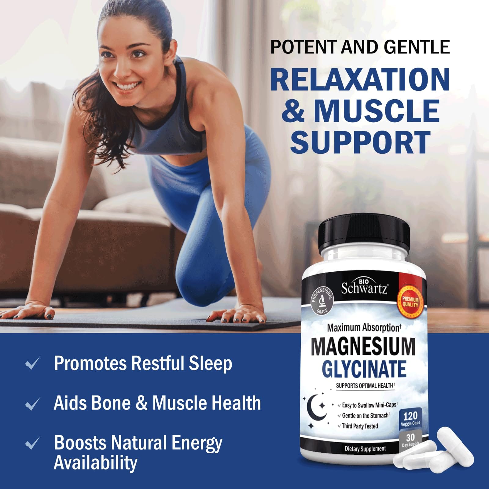 Magnesium Glycinate Capsules, 120ct