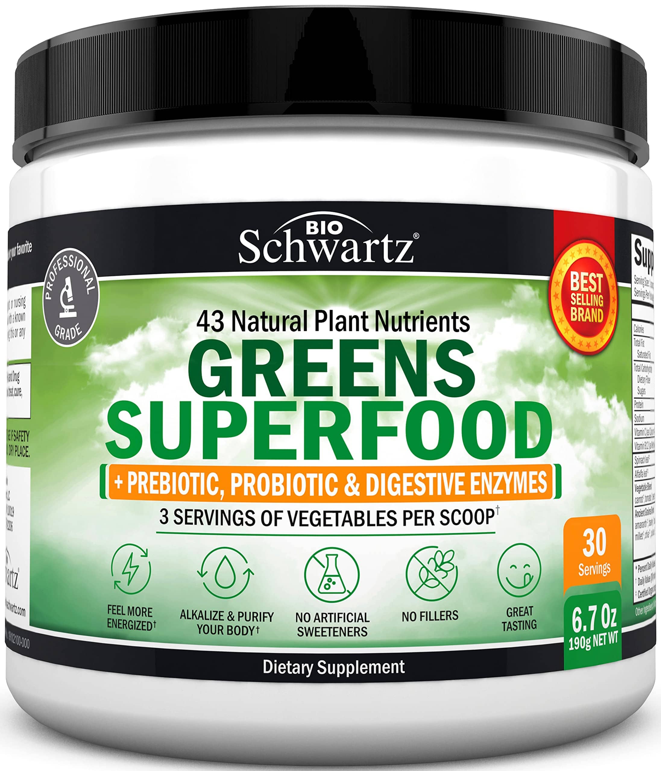 Greens Superfood Powder, 6.7oz