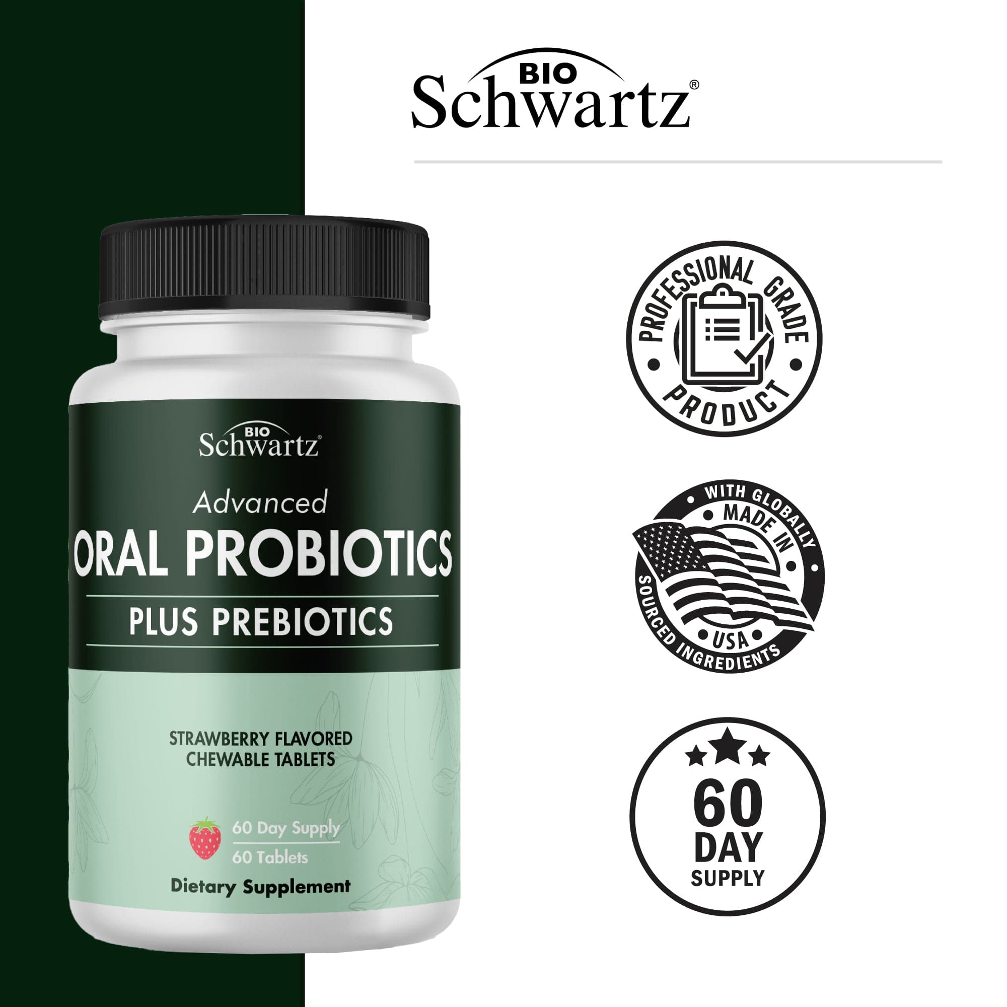 Oral Probiotic, Strawberry, 60ct