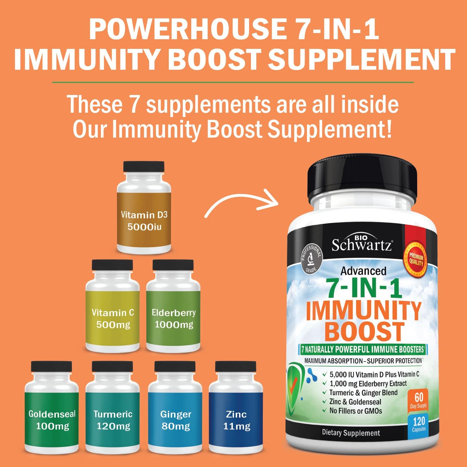 7-in-1 Immunity Boost Capsules, 120ct