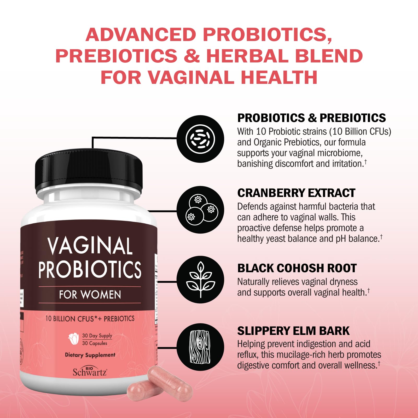 Vaginal Probiotic Capsules, 30ct