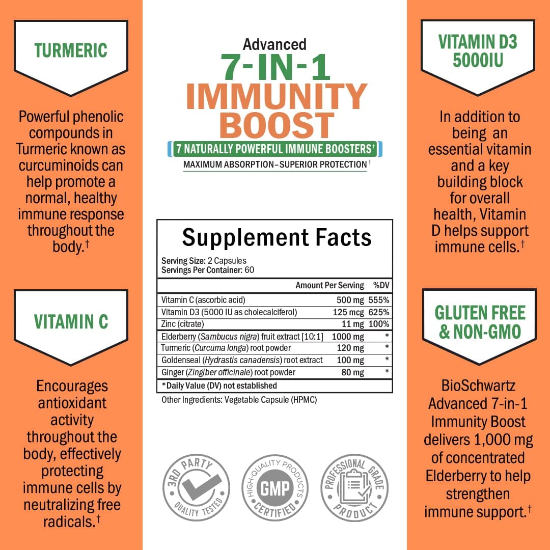 7-in-1 Immunity Boost Capsules, 120ct