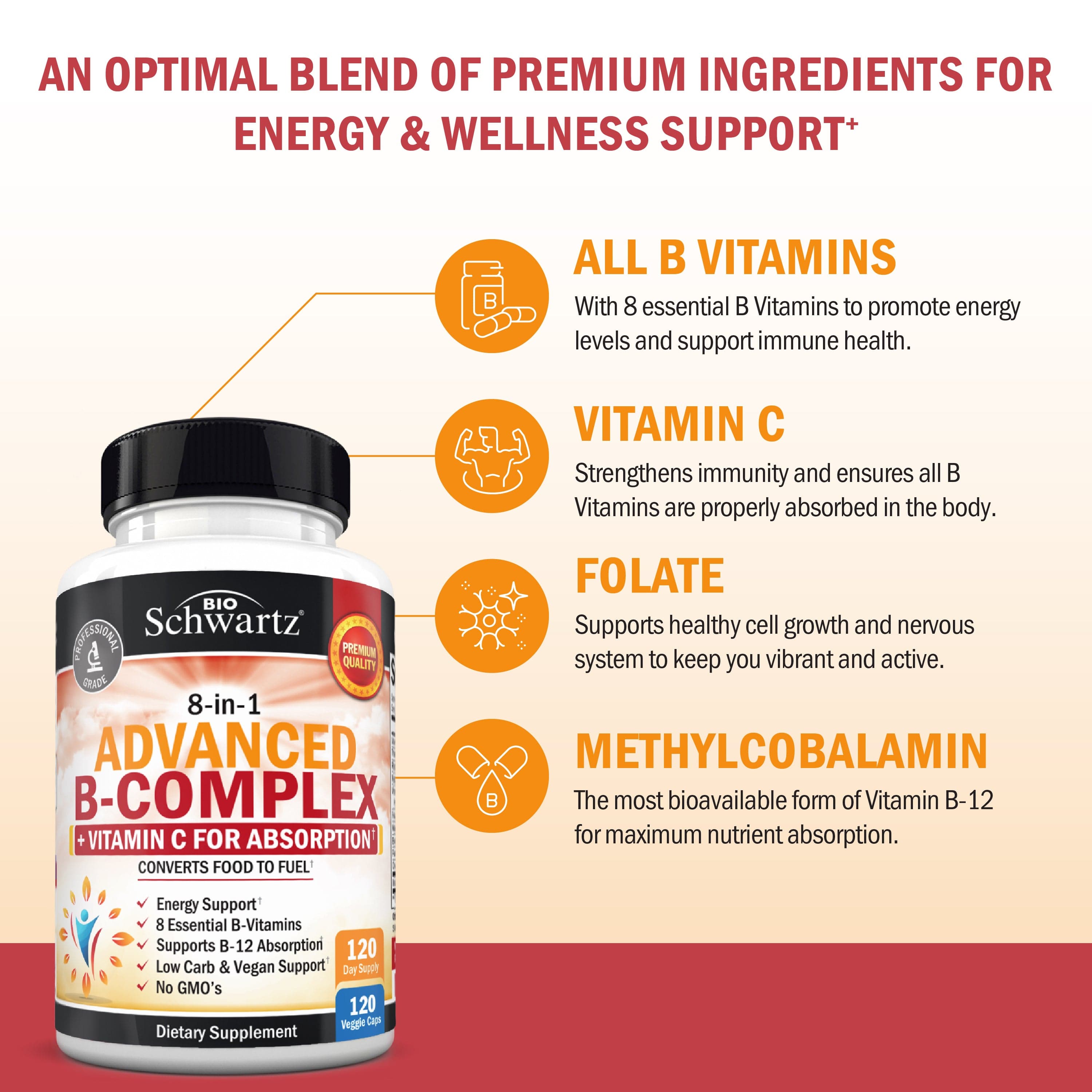 Advanced B-Complex Capsules, 60ct