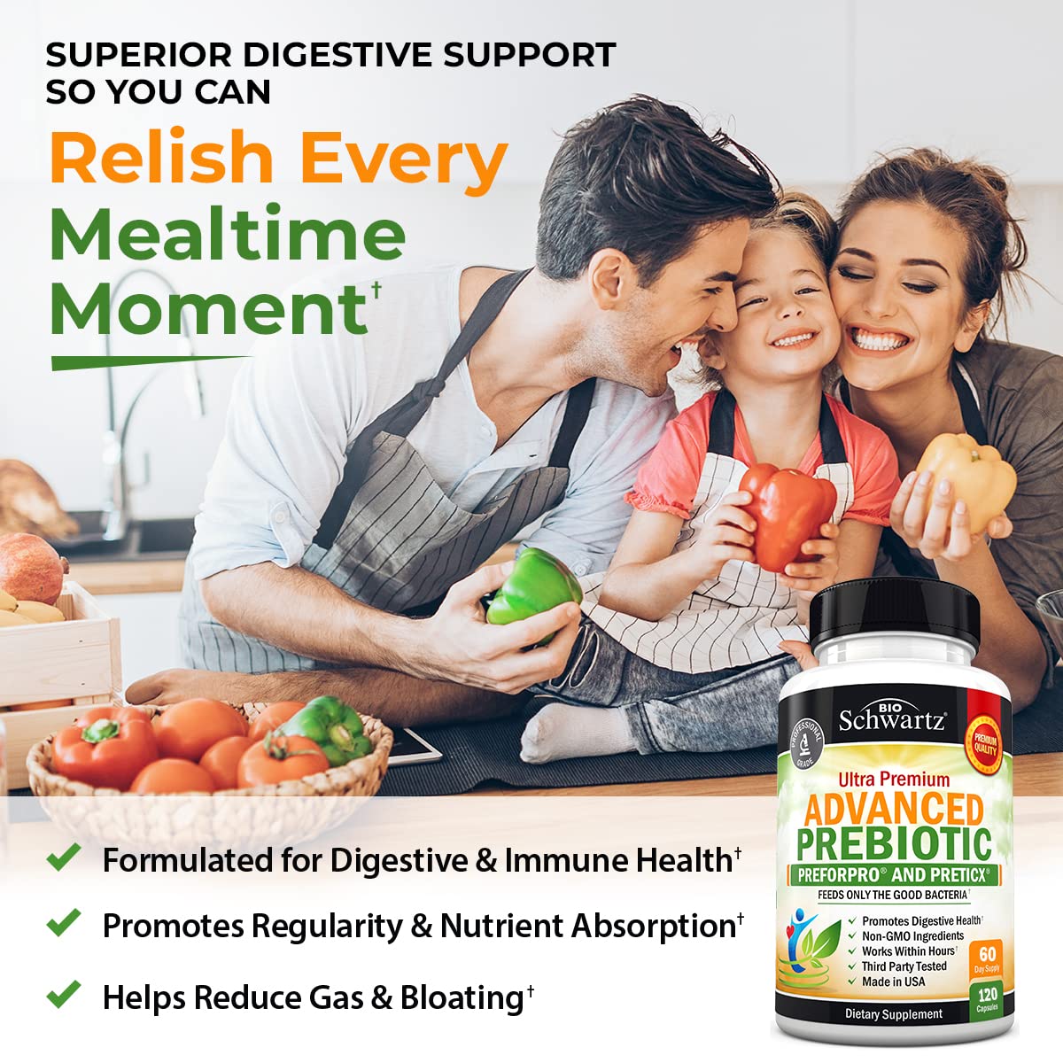 Advanced Prebiotic Capsules, 120ct