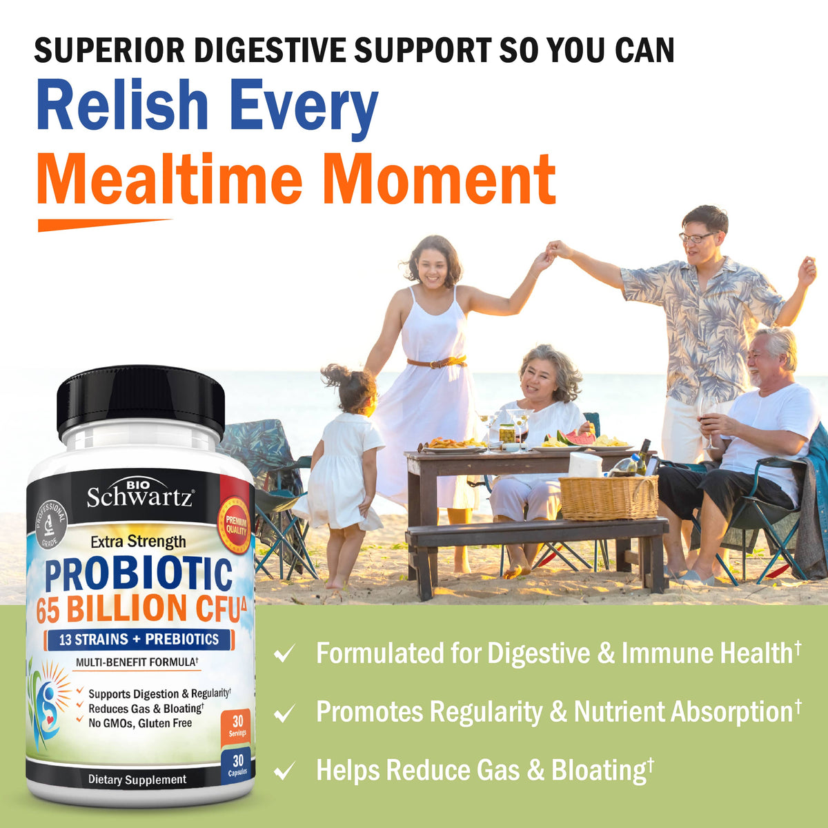 Probiotics 65 Billion CFU Capsules