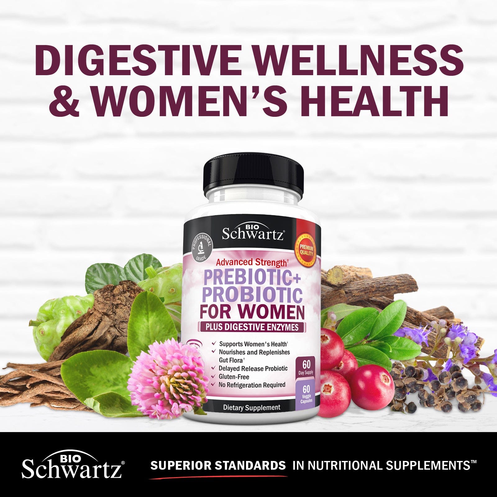 Women's Prebiotic + Probiotic Capsules, 60ct