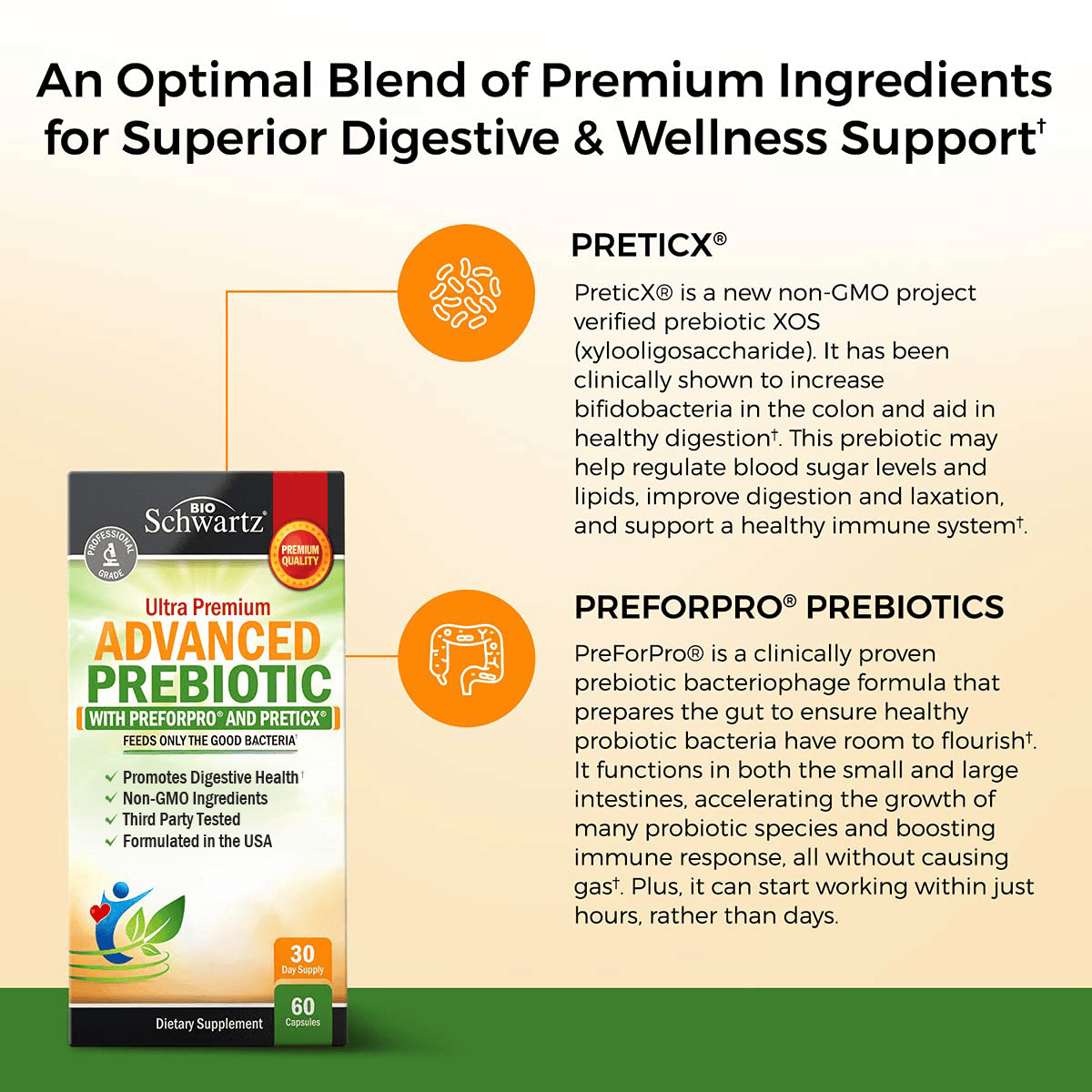 Advanced Prebiotic Capsules, 60ct