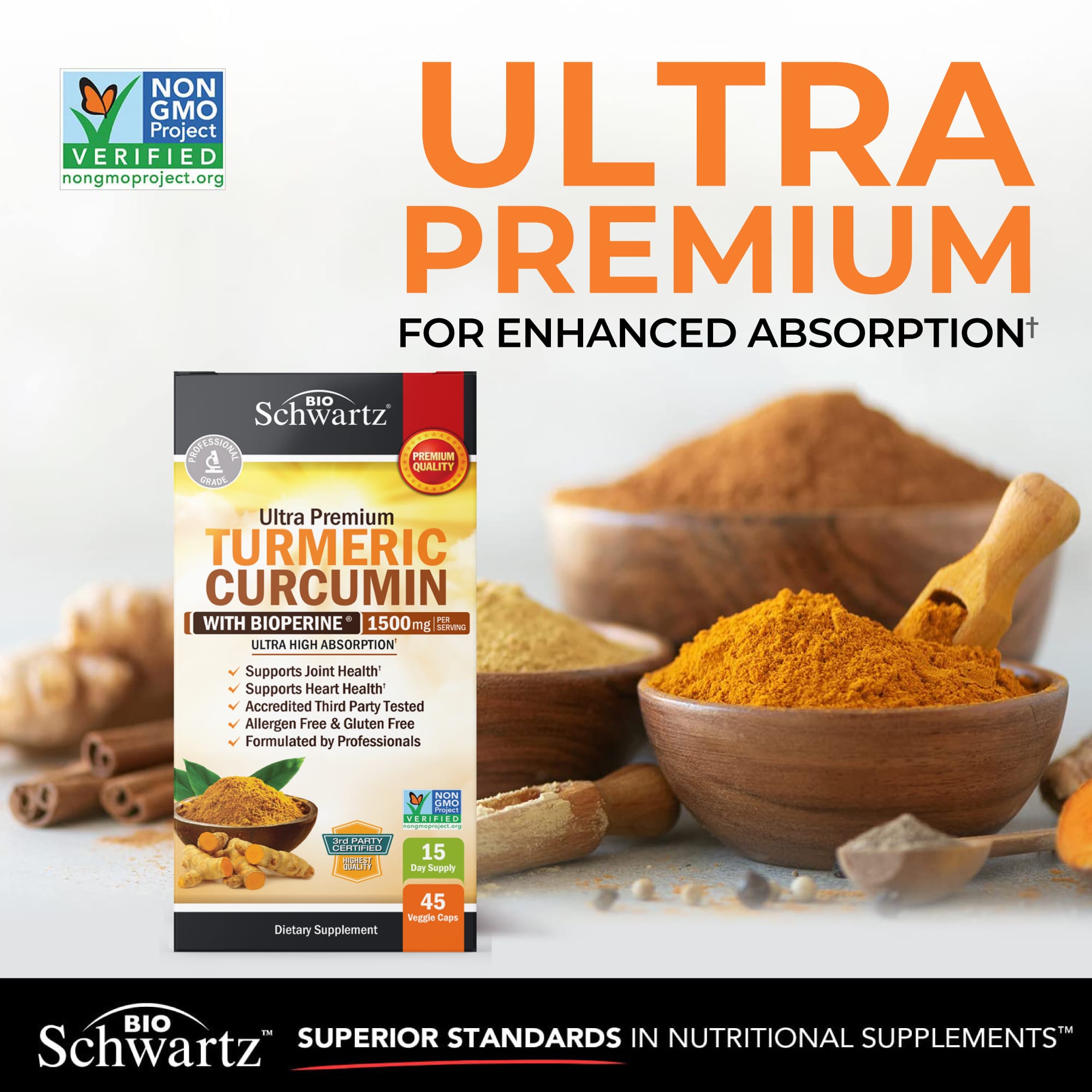 Turmeric Curcumin 1500mg Capsules