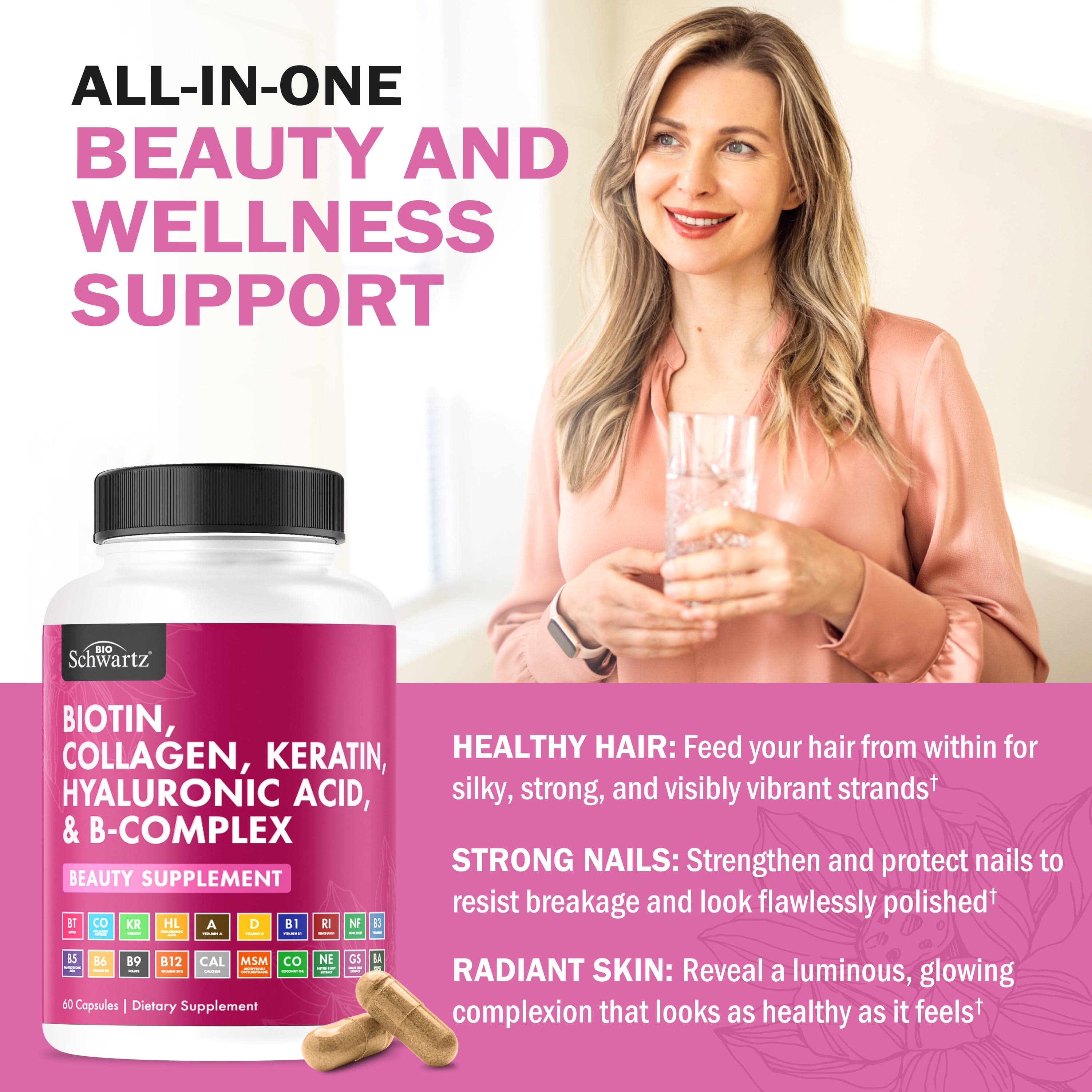 Biotin Collagen Keratin, 60ct