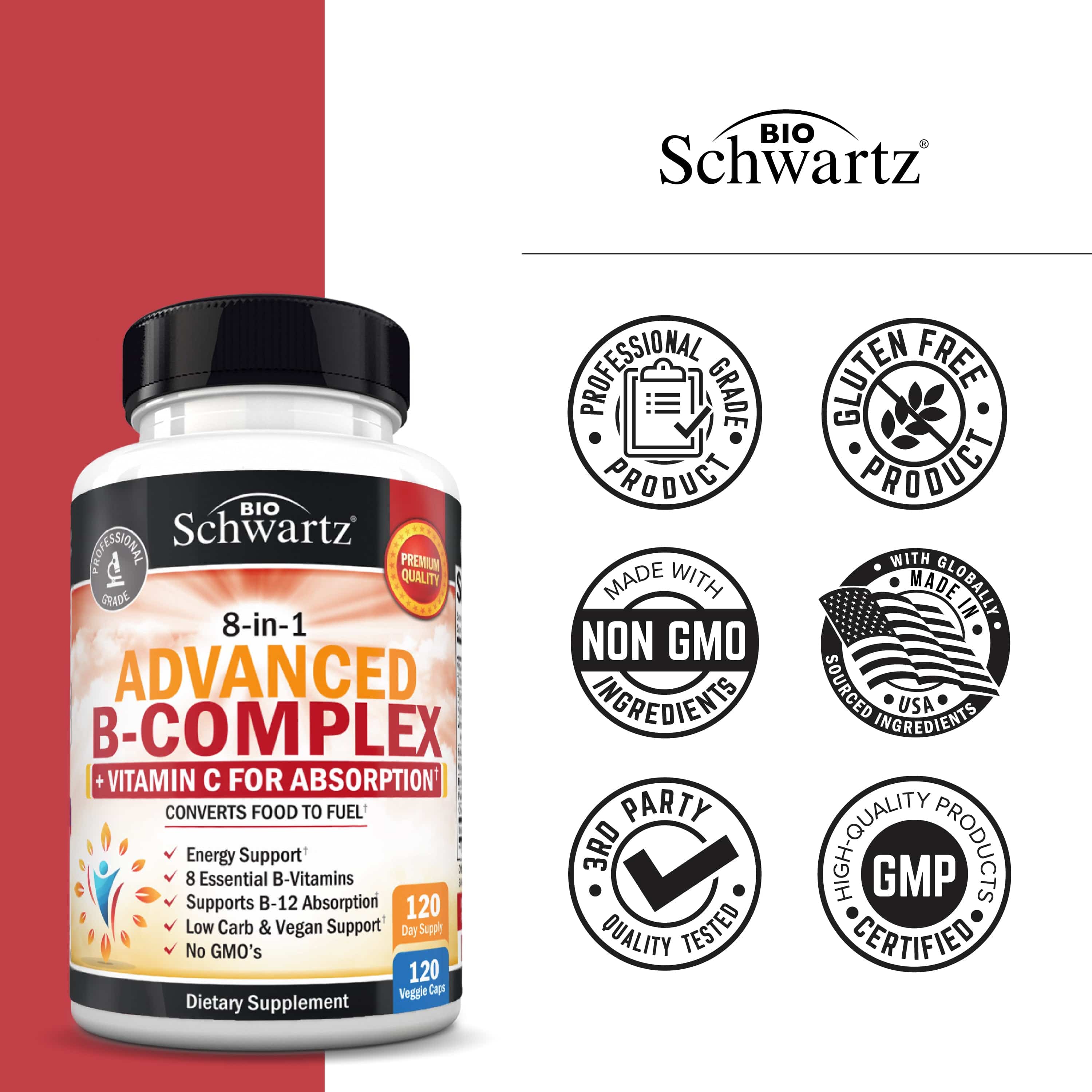 Advanced B-Complex Capsules, 60ct
