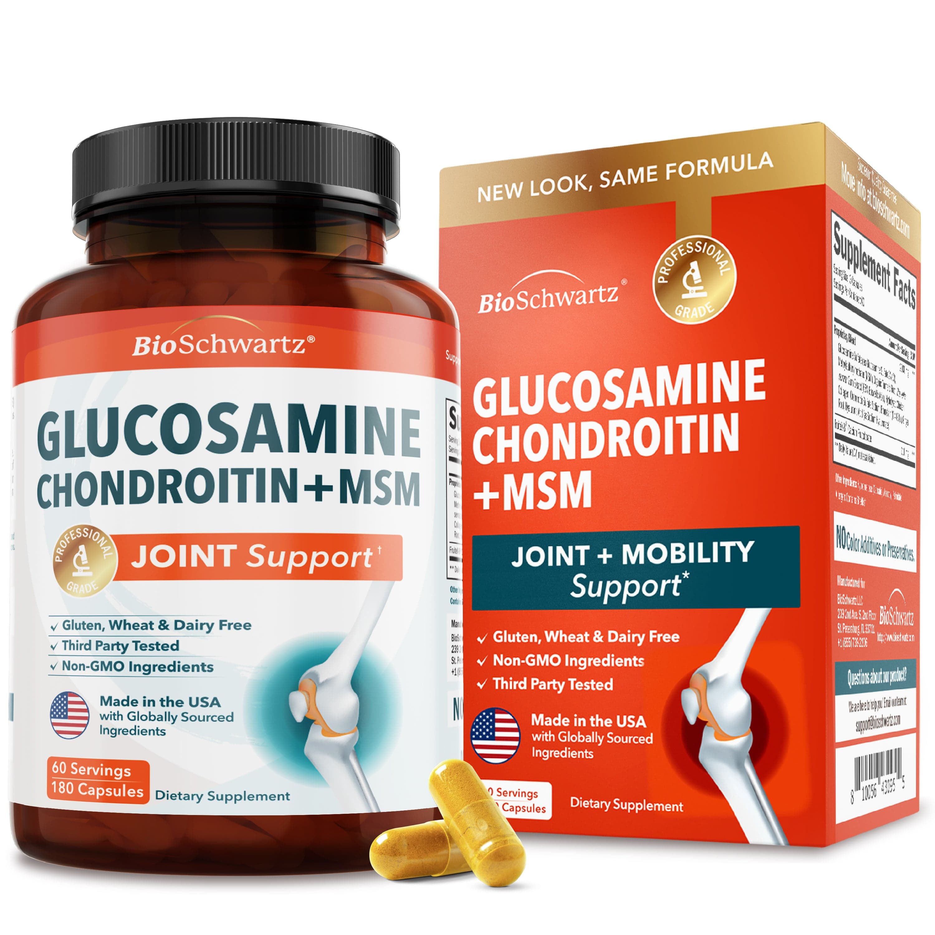 Glucosamine MSM-Chondroitin Capsules, 180ct
