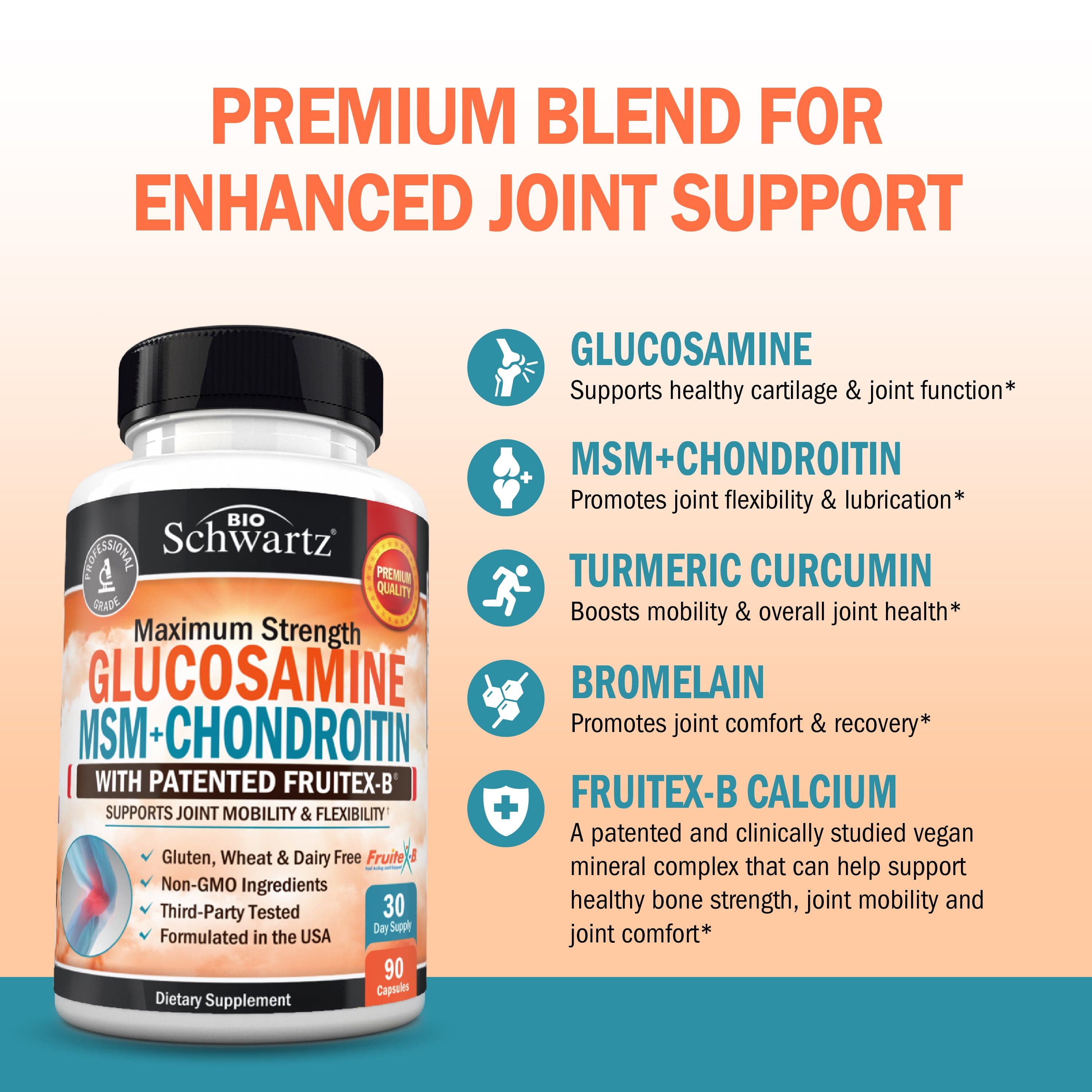 Glucosamine MSM-Chondroitin Capsules, 90ct