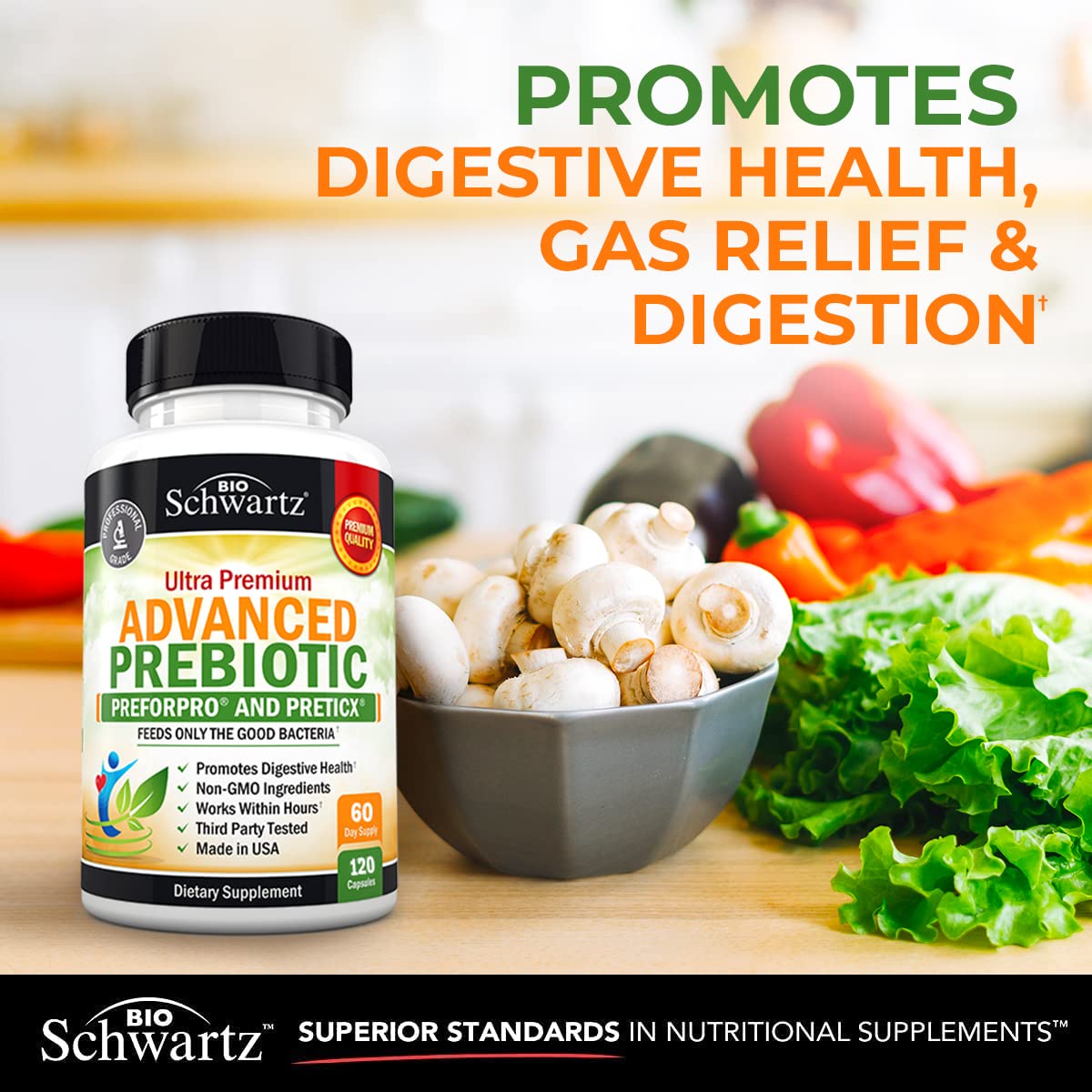 Advanced Prebiotic Capsules, 120ct