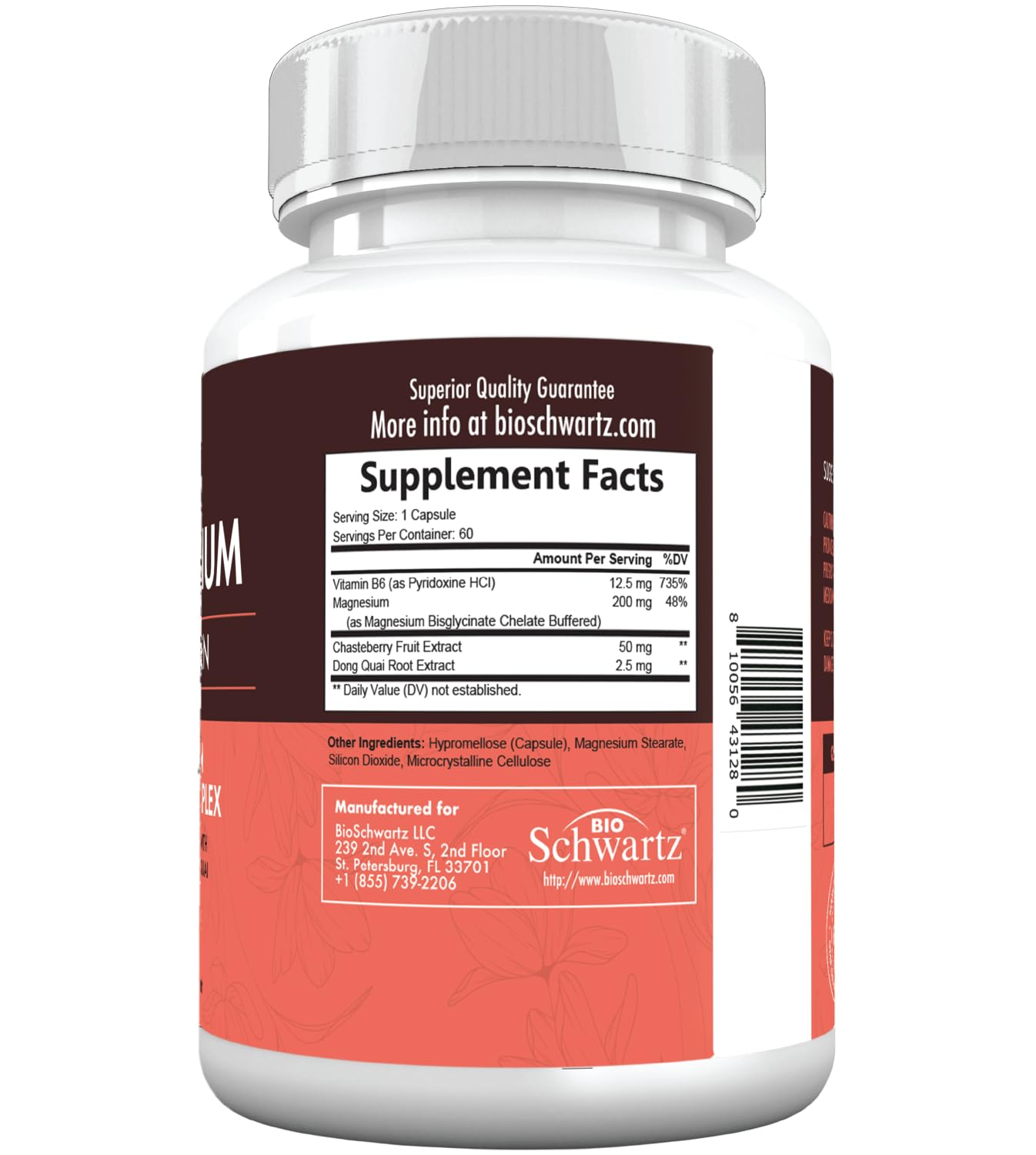 Magnesium Capsules for Women, 60ct