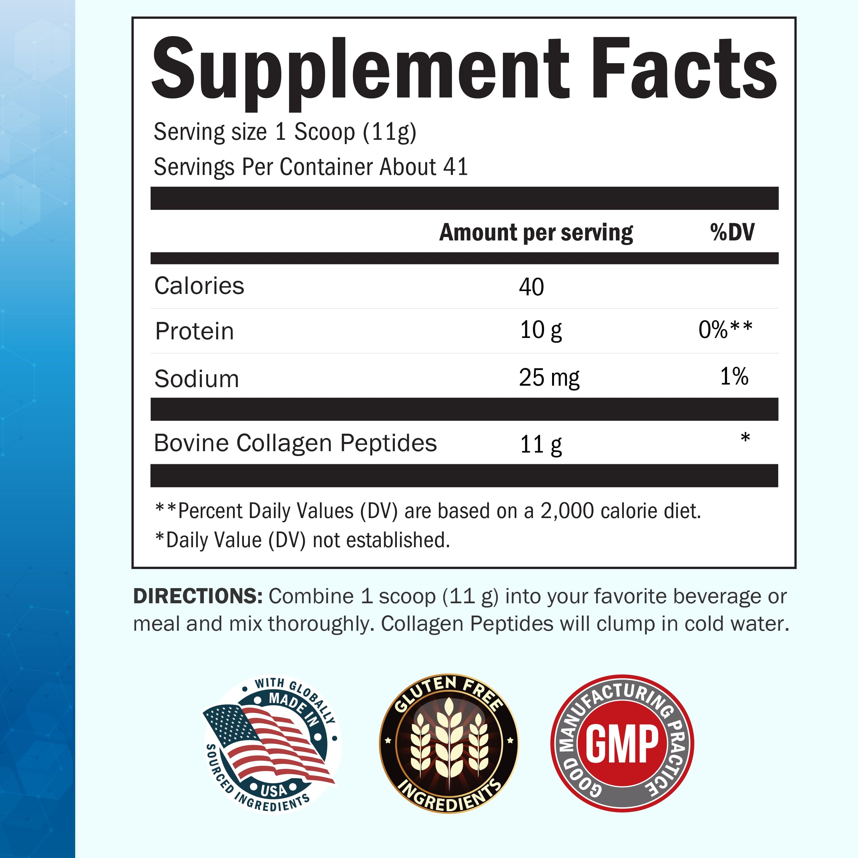 Collagen Peptides Powder, 16oz