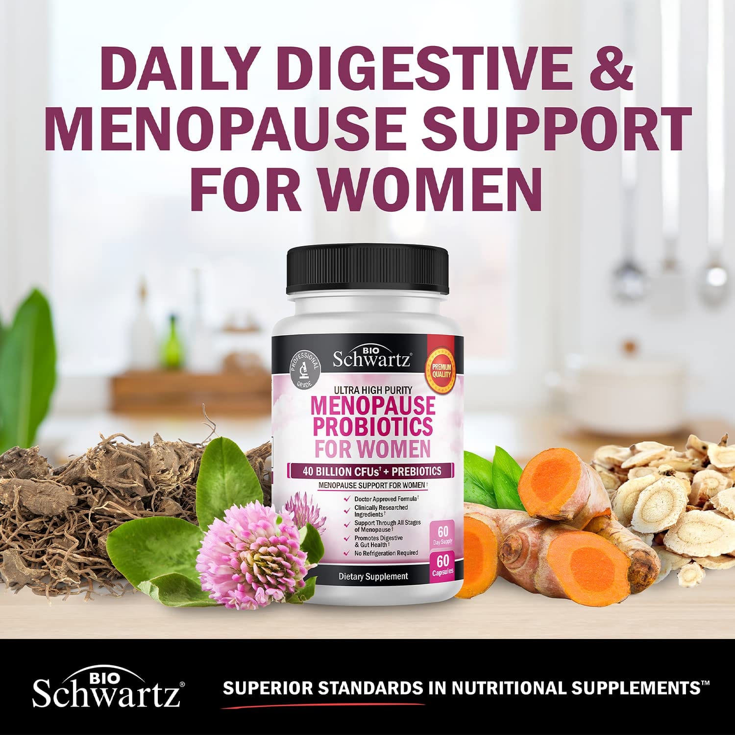 Women's Menopause Probiotic Capsules, 60ct