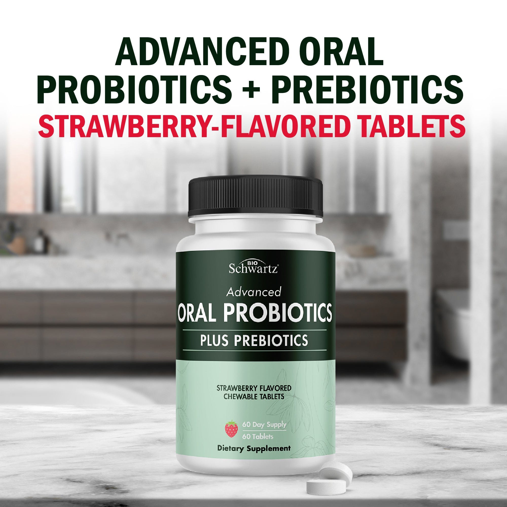Oral Probiotic, Strawberry, 60ct