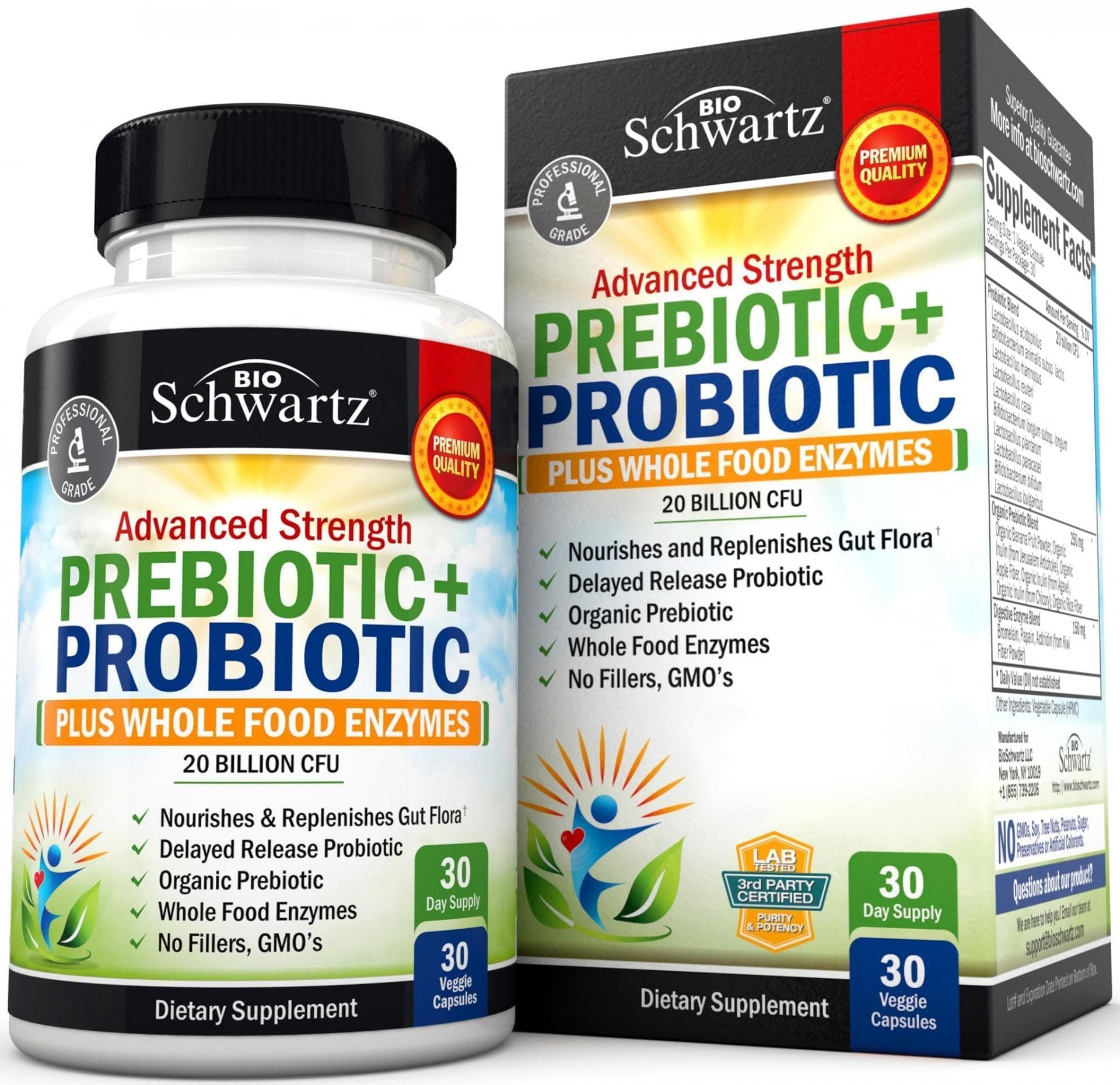 Prebiotic + Probiotic Capsules, 30ct