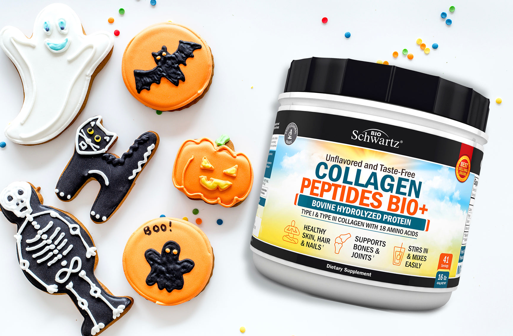 All Treat, No Tricks Halloween Collagen Cookie