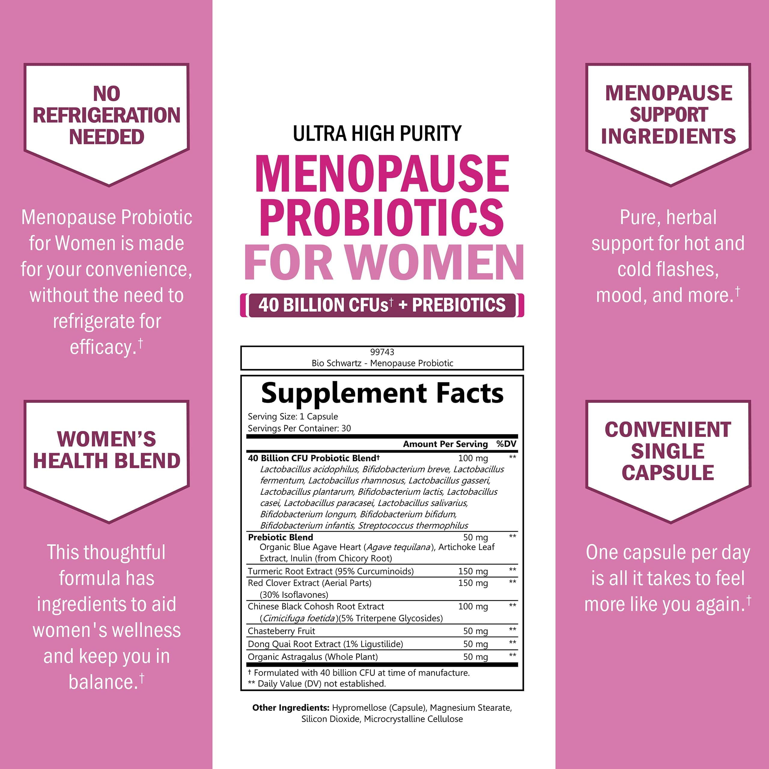 Menopause Support Probiotics for Women
