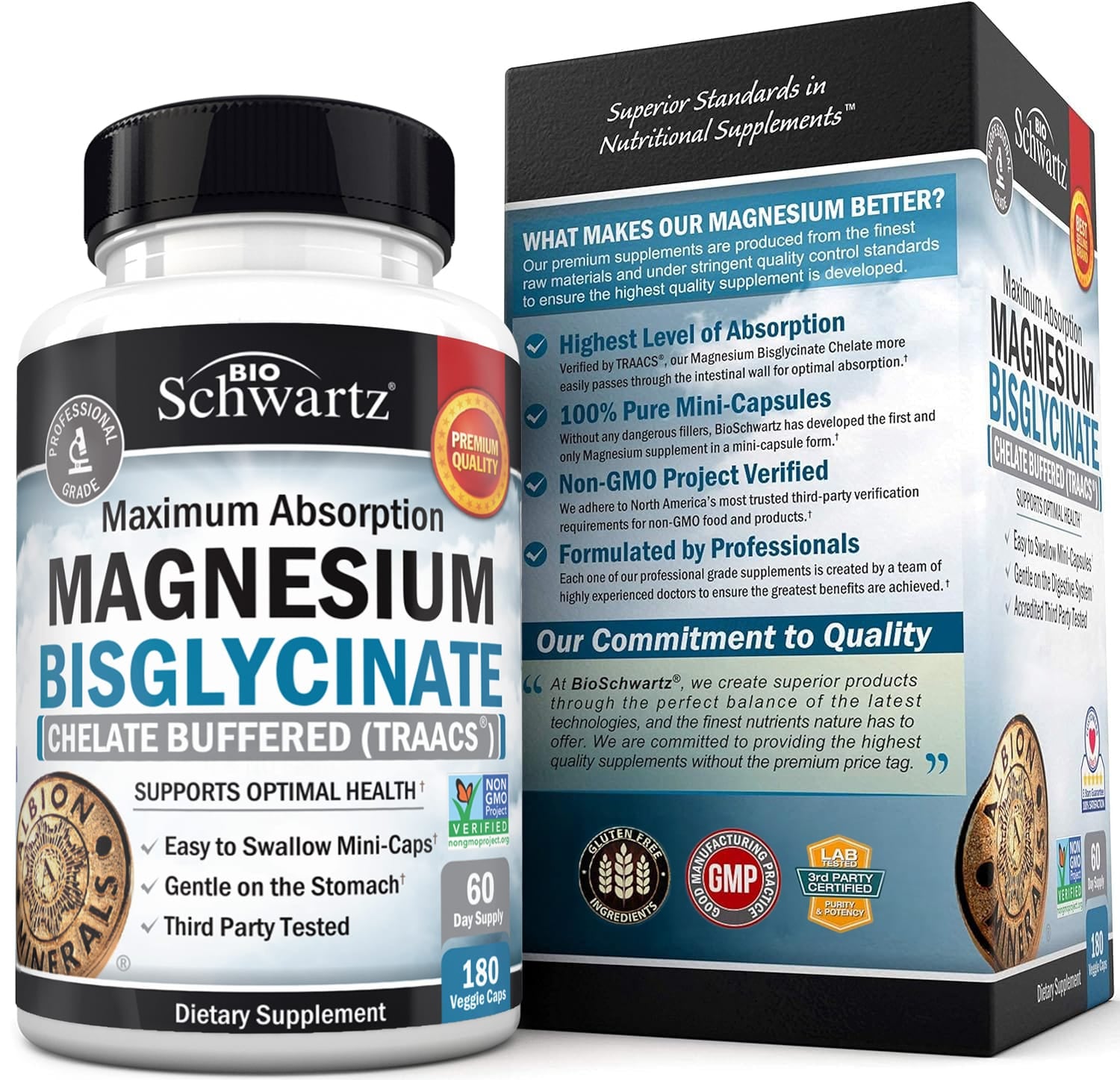 Magnesium Bisglycinate Capsules, 180ct