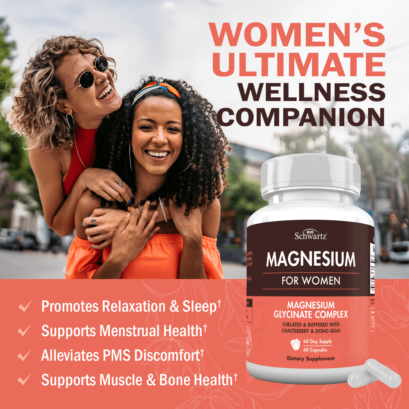 Magnesium for Women - 4 in 1 Magnesium Supplement