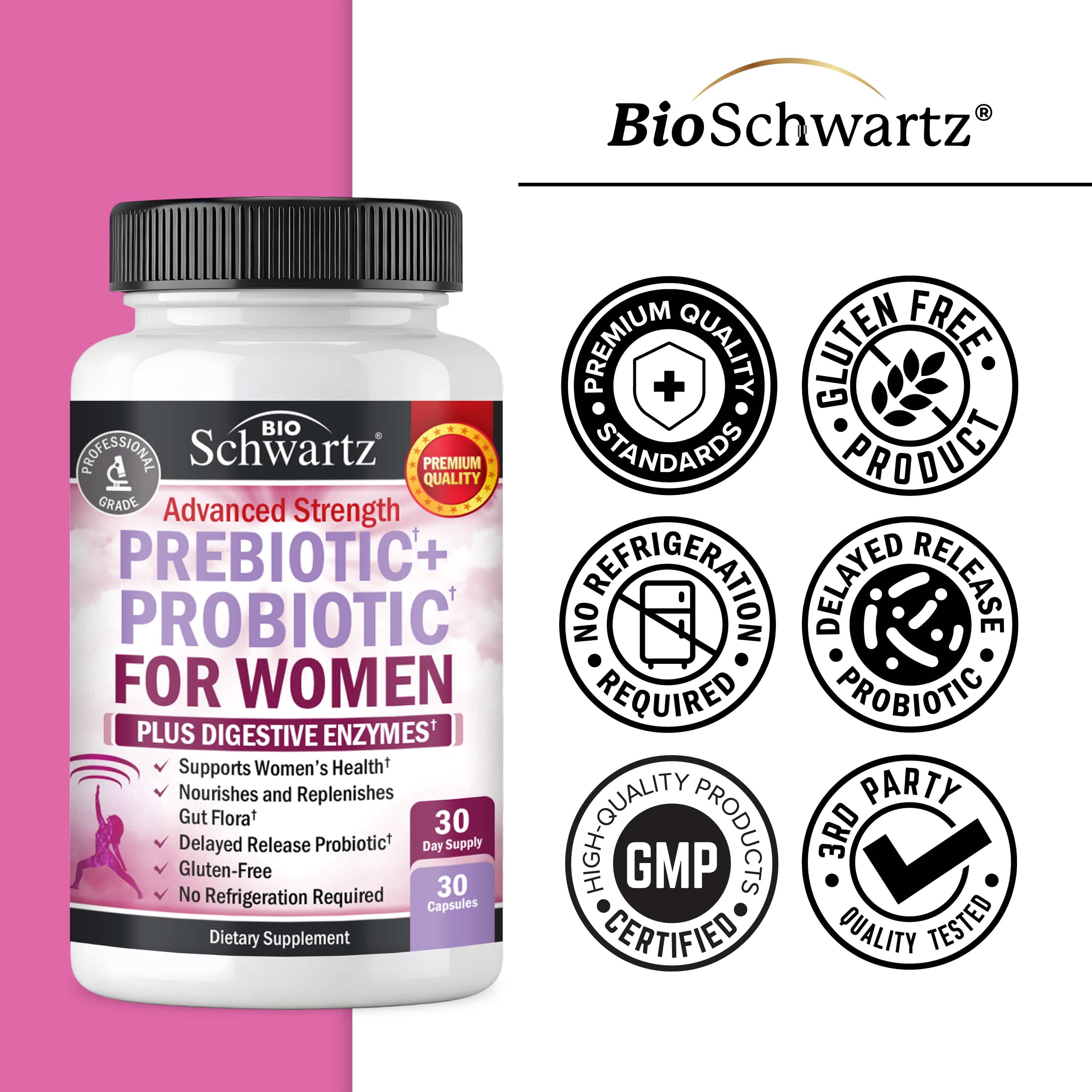 Women's Prebiotic + Probiotic Capsules, 30ct