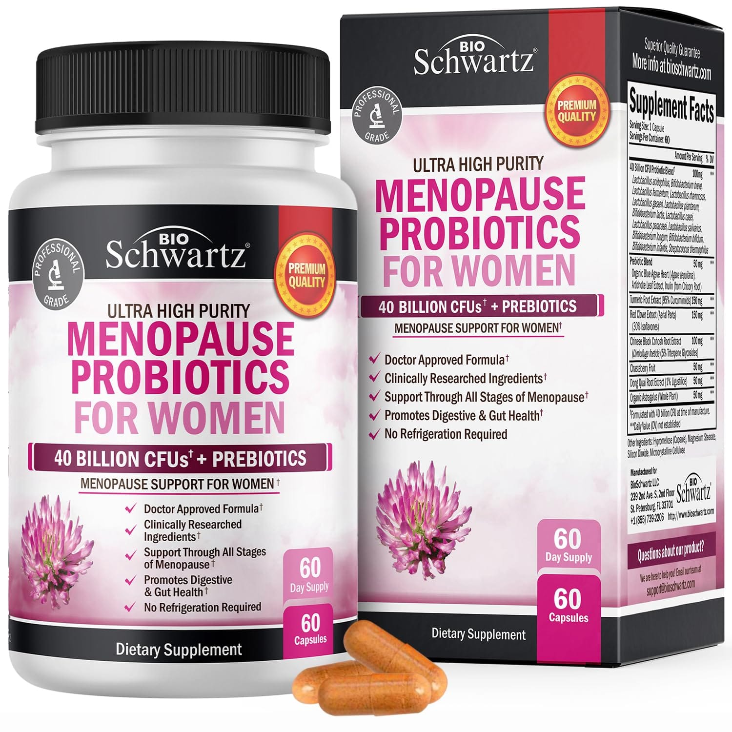 Women's Menopause Probiotic Capsules, 60ct