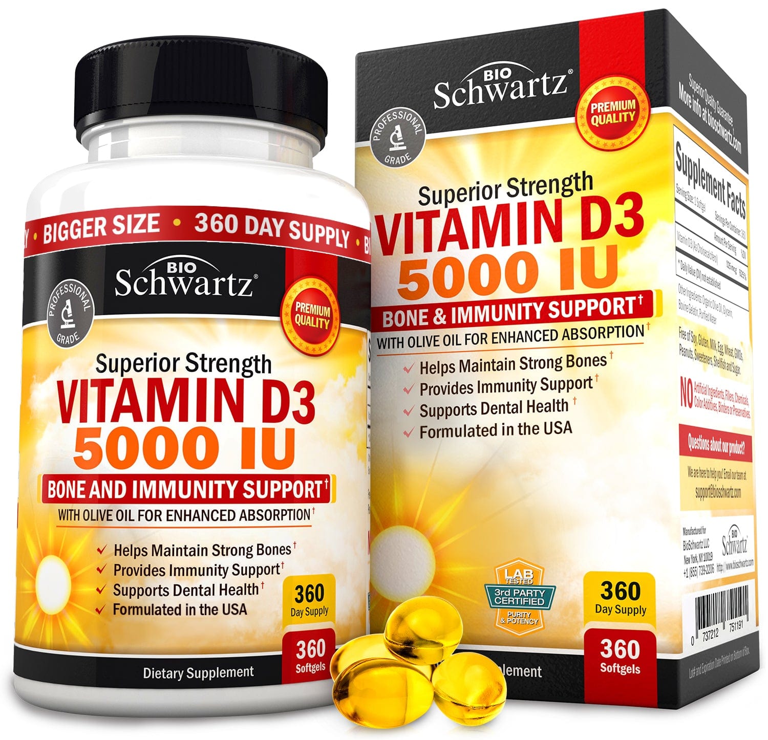 Vitamin D3 5000IU Softgels