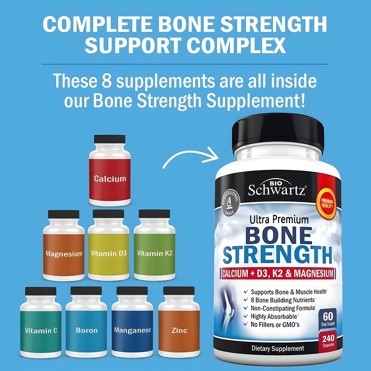 Bone Strength Capsules, 240ct