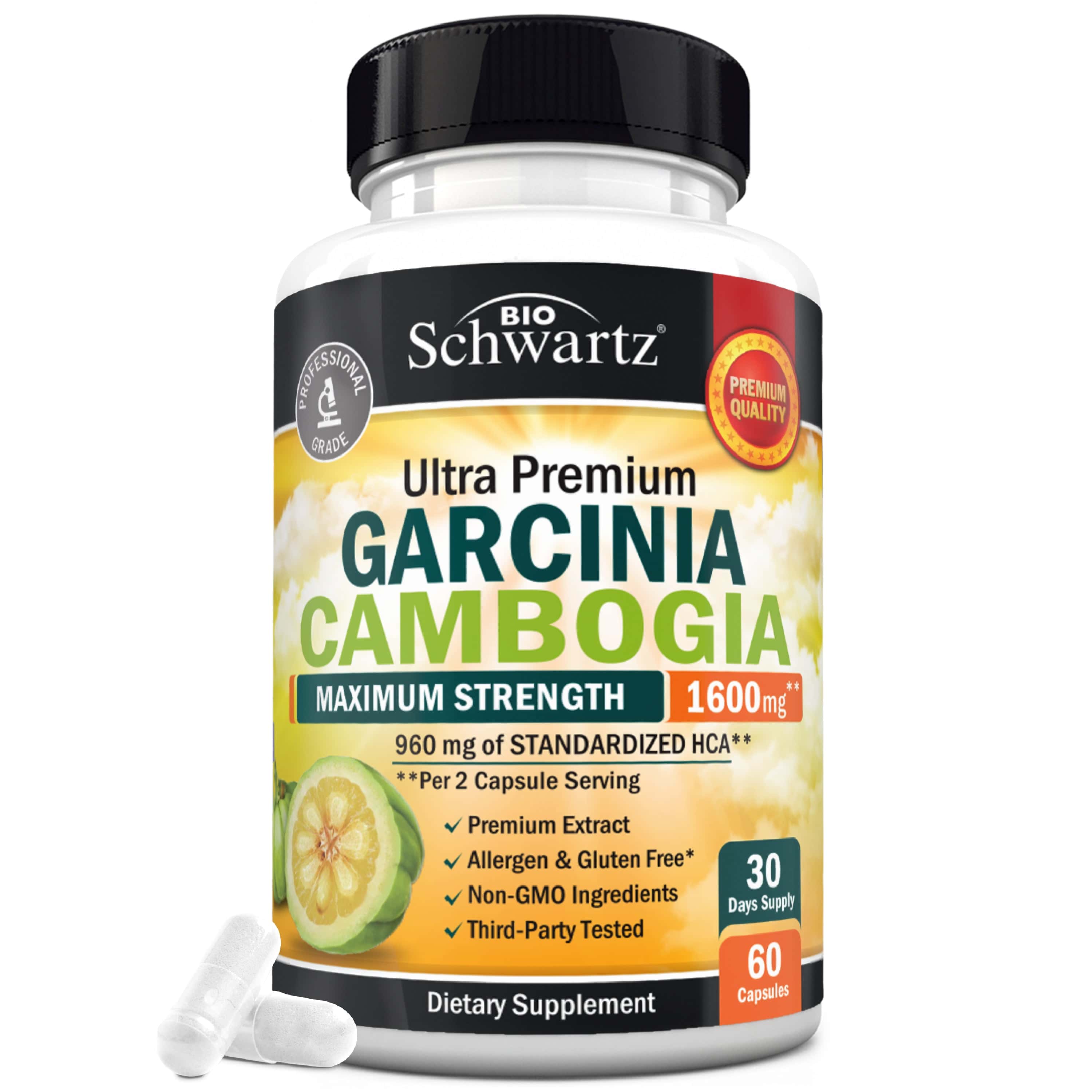 Garcinia Cambogia 1600MG Capsules, 60ct