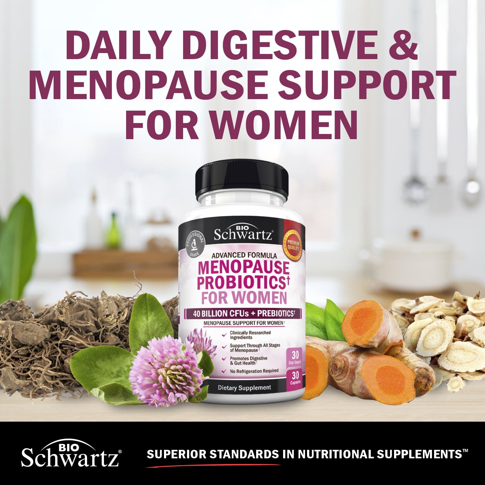 Women's Menopause Probiotic Capsules, 30ct